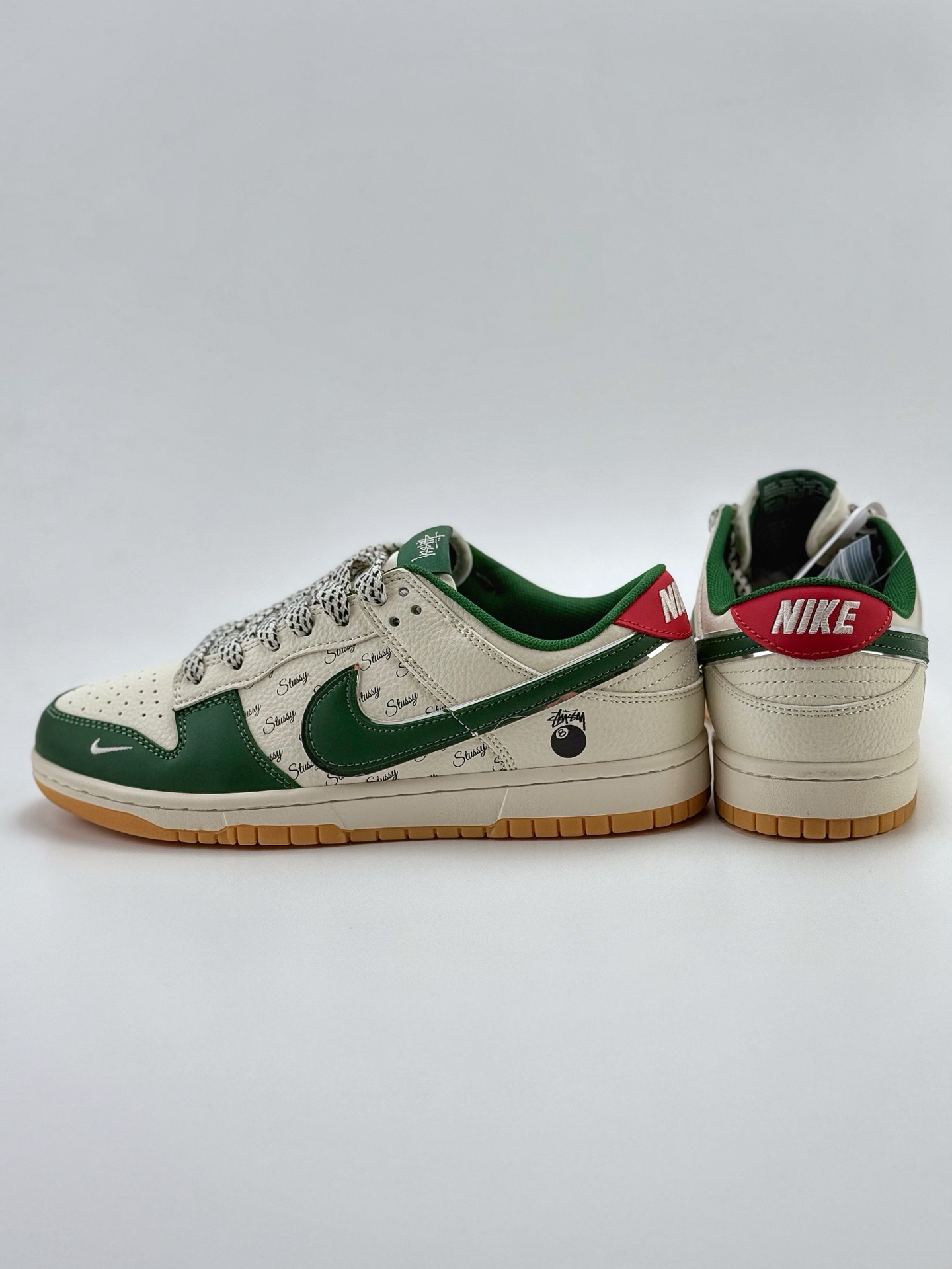 240 Nike SB Dunk Low x Stussy 白绿小钩满天星  SD6868-101