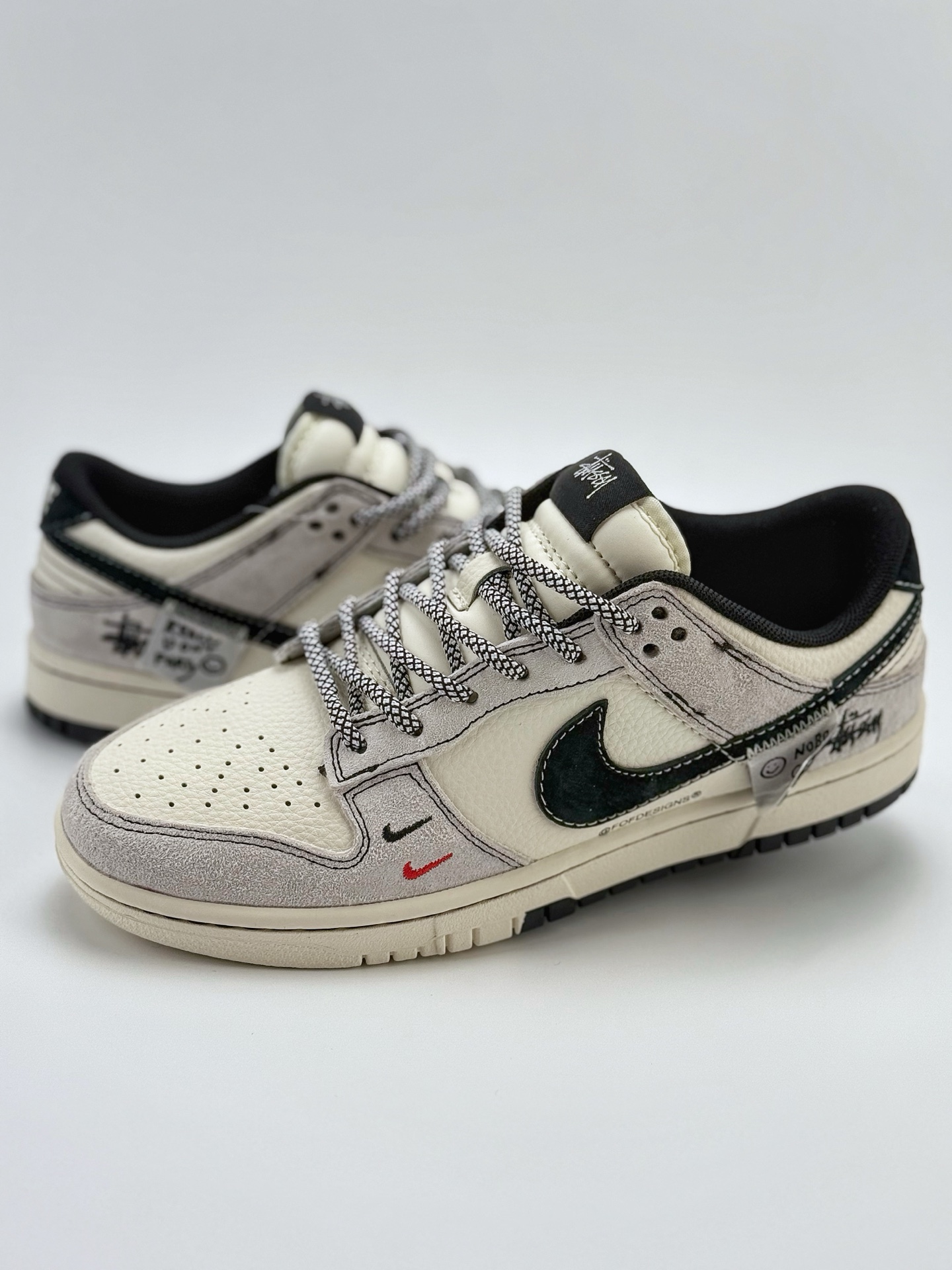 280 Nike SB Dunk Low x Stussy 白黑灰双小钩满天星  YX5066-298