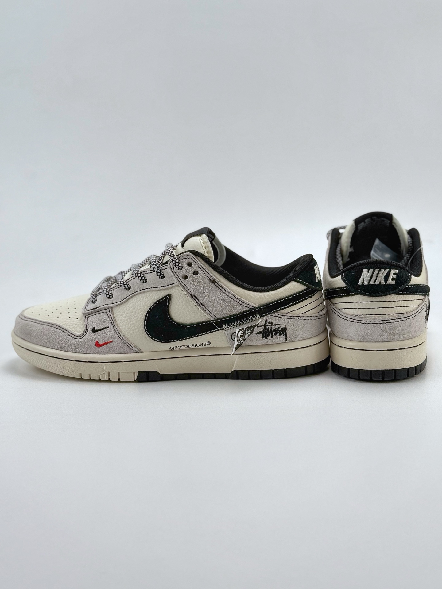 280 Nike SB Dunk Low x Stussy 白黑灰双小钩满天星  YX5066-298