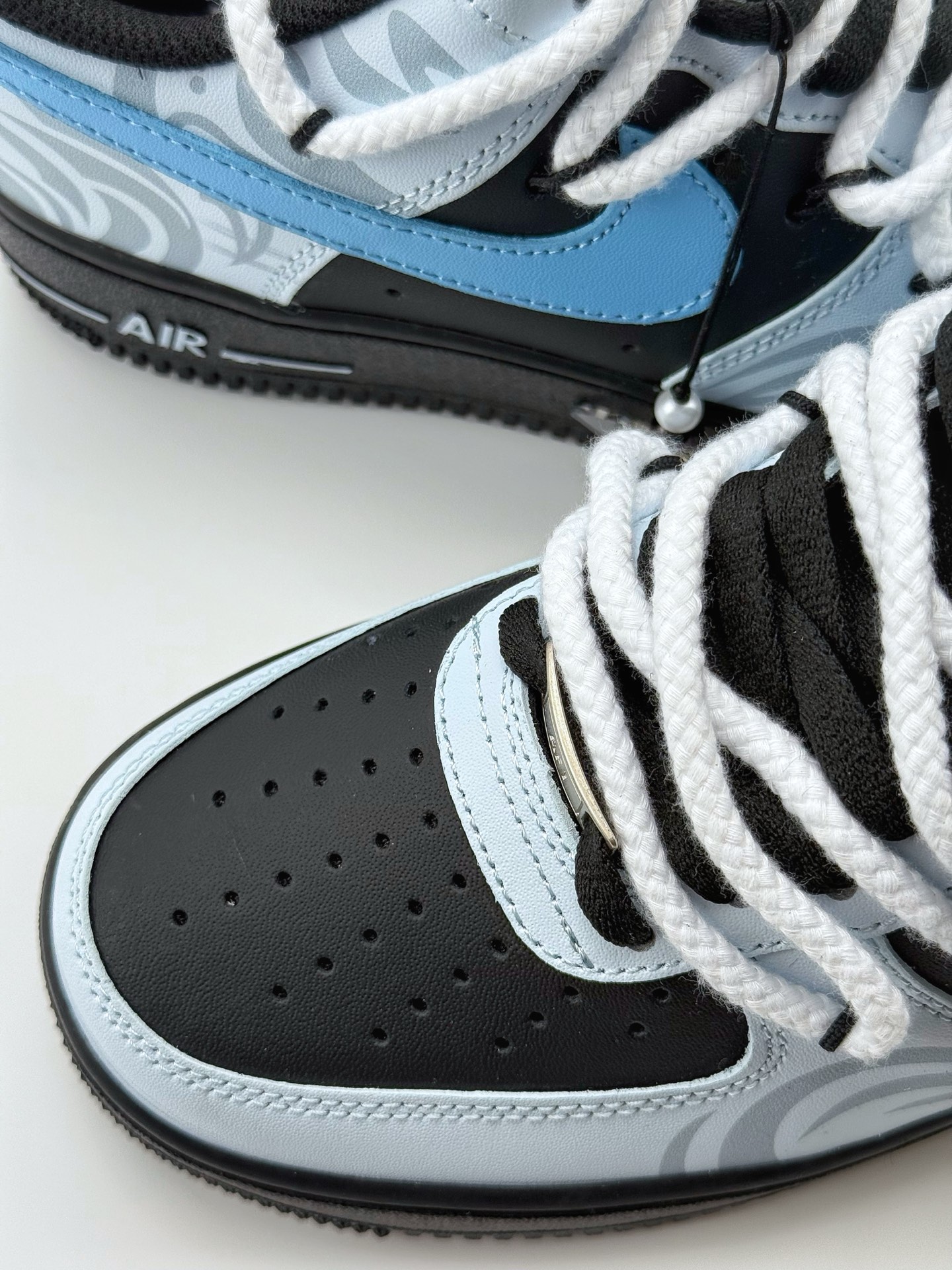 260 Nike Air Force 1 Low 07 霜凛 射影 清冷 扇子 图腾喷绘 蓝黑  ZH0316-065