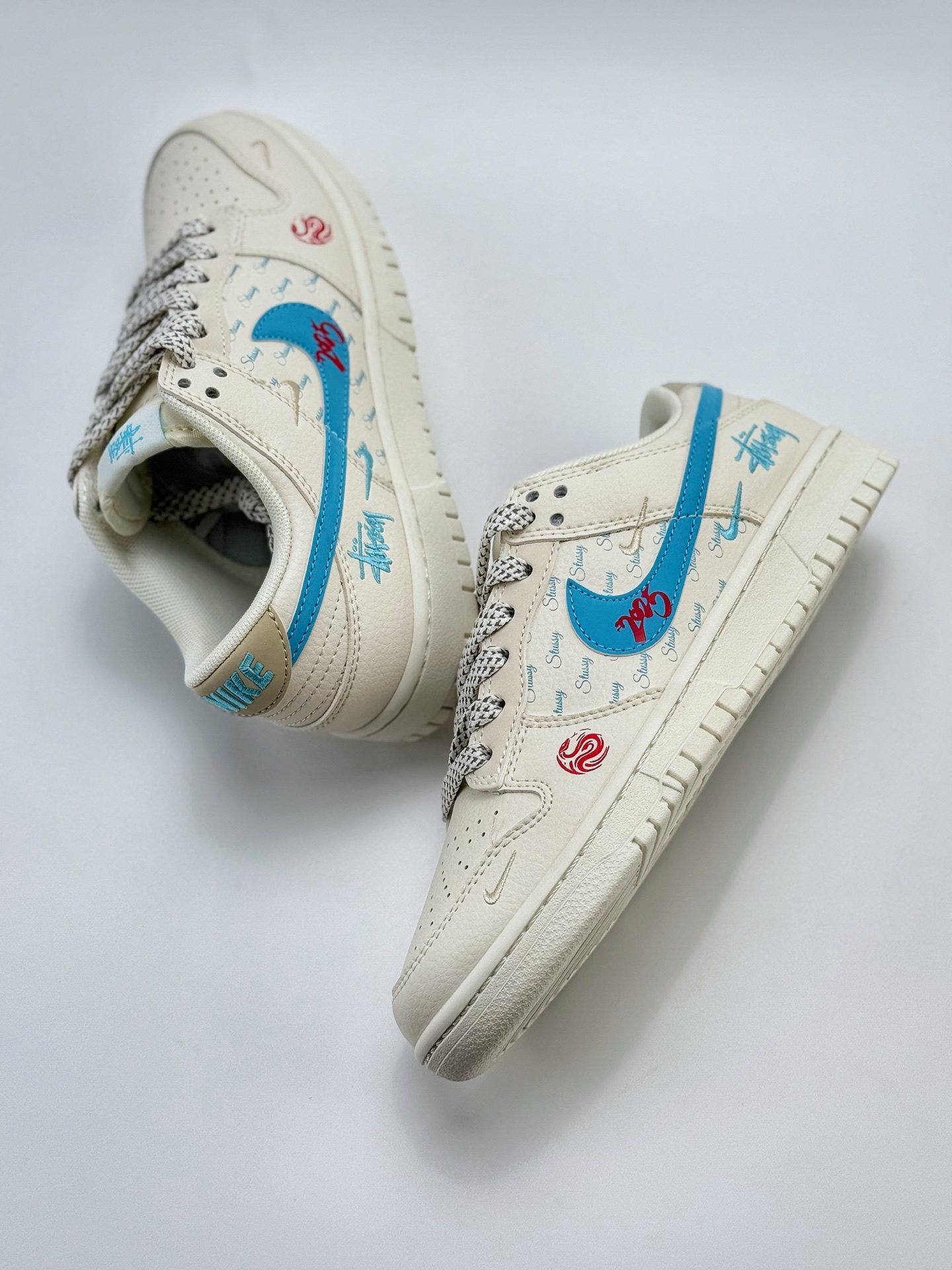 280 Nike SB Dunk Low x Stussy 白蓝三小钩满天星  SJ2068-281