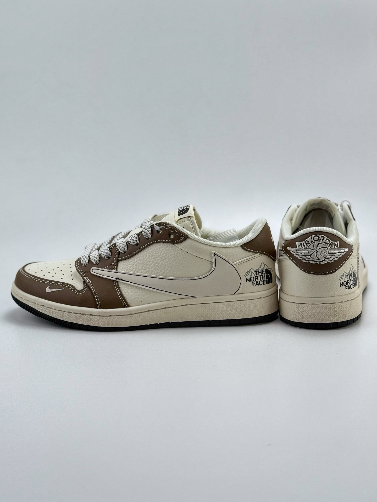 280 Travis Scott x Nike Air Jordan 1 Low x The North Face Air Jordan 1 Low 反转白褐小钩满天星倒钩  XS6089-512