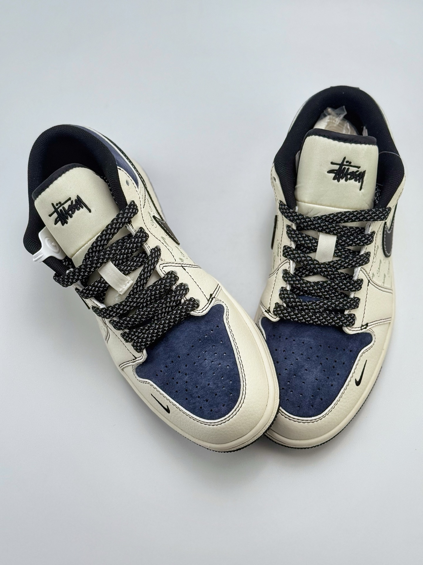 240 Air Jordan 1 Retro Low x Stussy 白蓝黑小钩满天星   XS6086-017