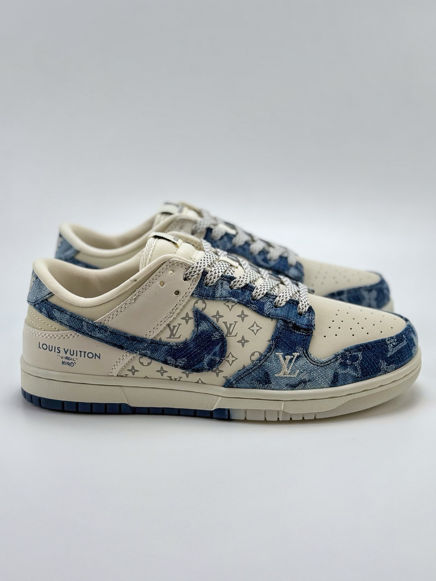 280 Nike SB Dunk Low x Louis Vuitton 白蓝牛仔布满天星 CH8311-287