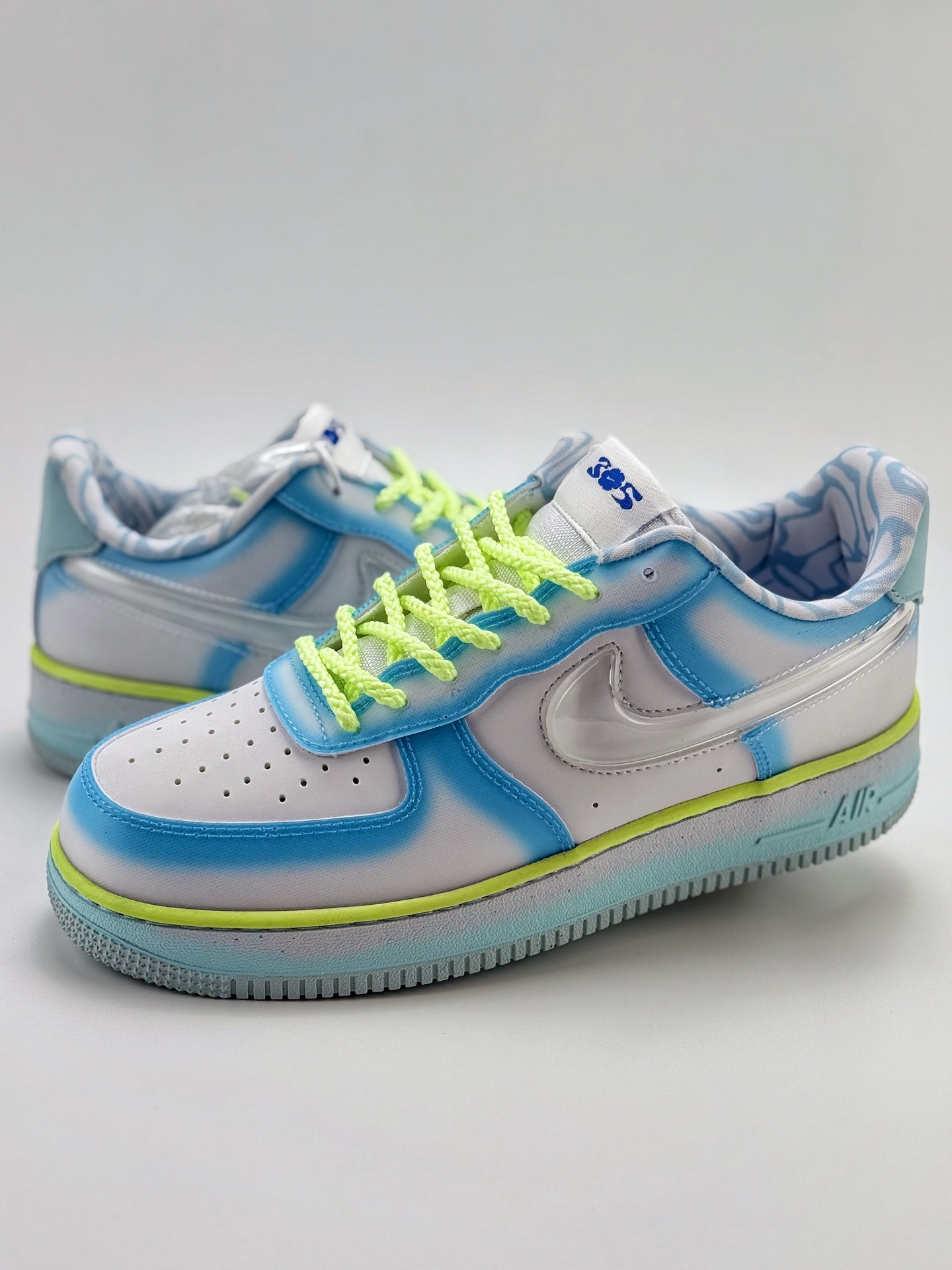 220 Nike Air Force 1 Low 07 x SWDC ”Psychic Blue” 白蓝绿  HJ4399-400