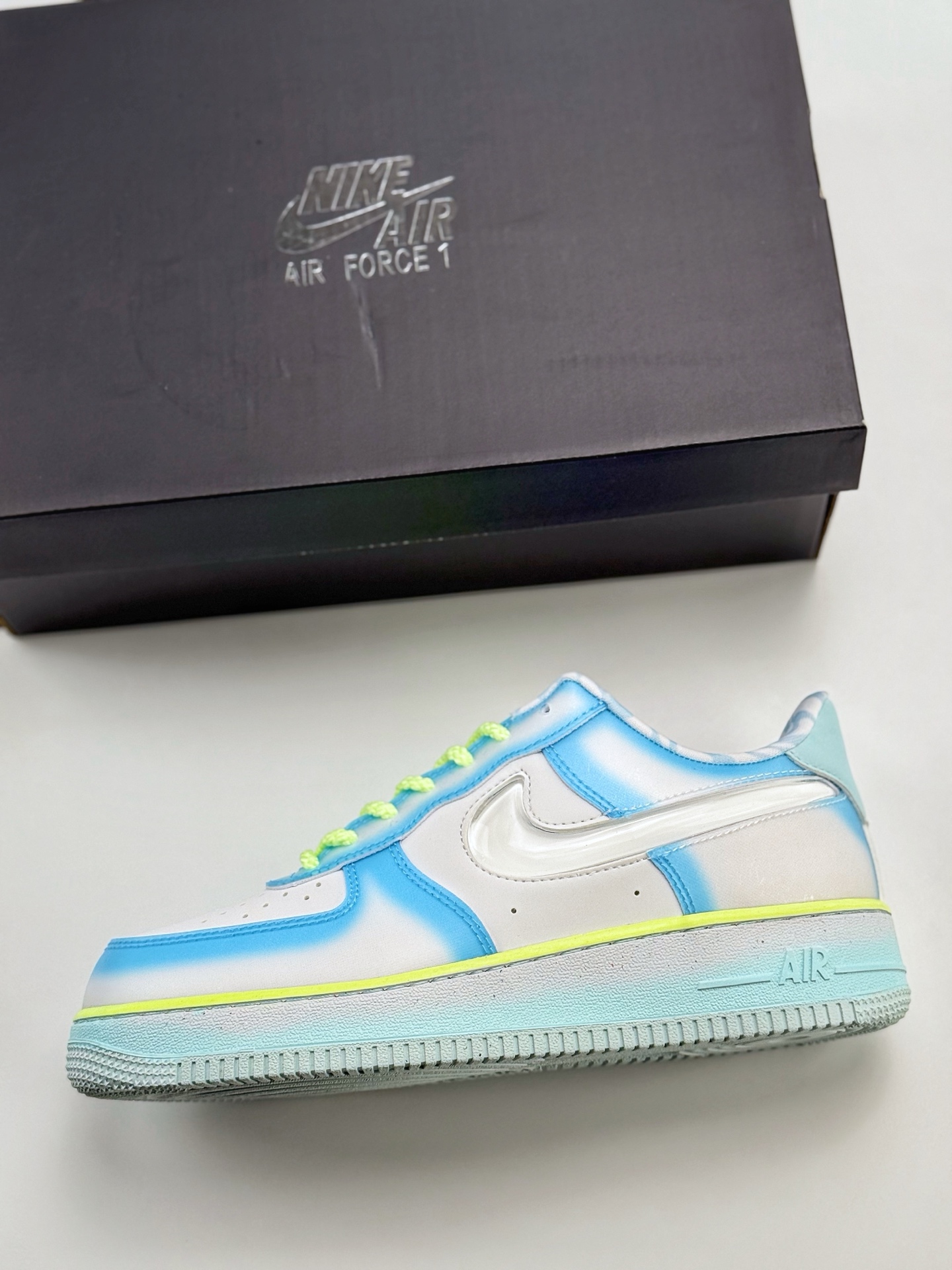 220 Nike Air Force 1 Low 07 x SWDC ”Psychic Blue” 白蓝绿  HJ4399-400