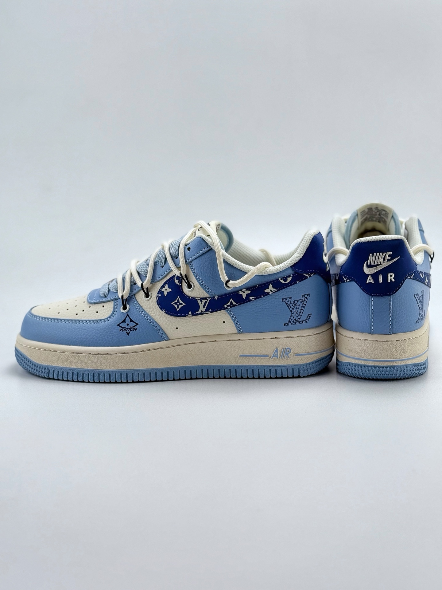 260 Nike Air Force 1 Low 07 x Louis Vuitton 白蓝绑带满天星  DM6868-059