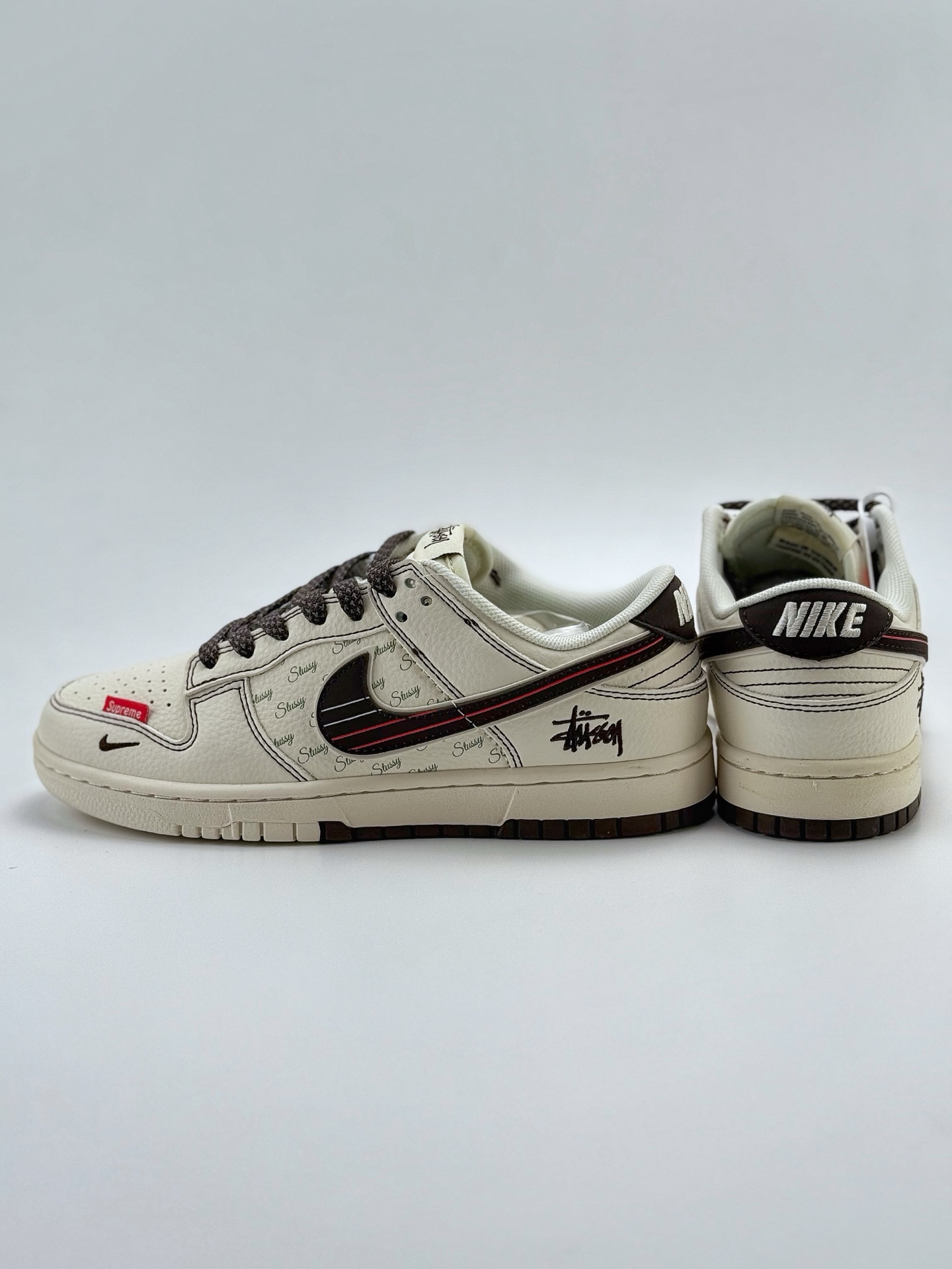 280 Nike SB Dunk Low x Stussy 白黑小钩满天星  XS6089-536