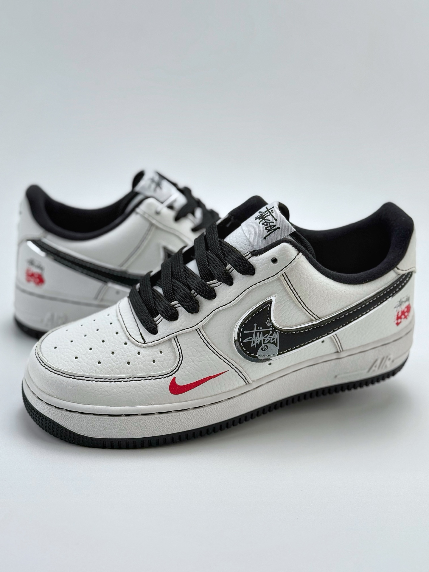 220 Nike Air Force 1 Low 07 x Stussy 白黑小钩  DQ6628-154