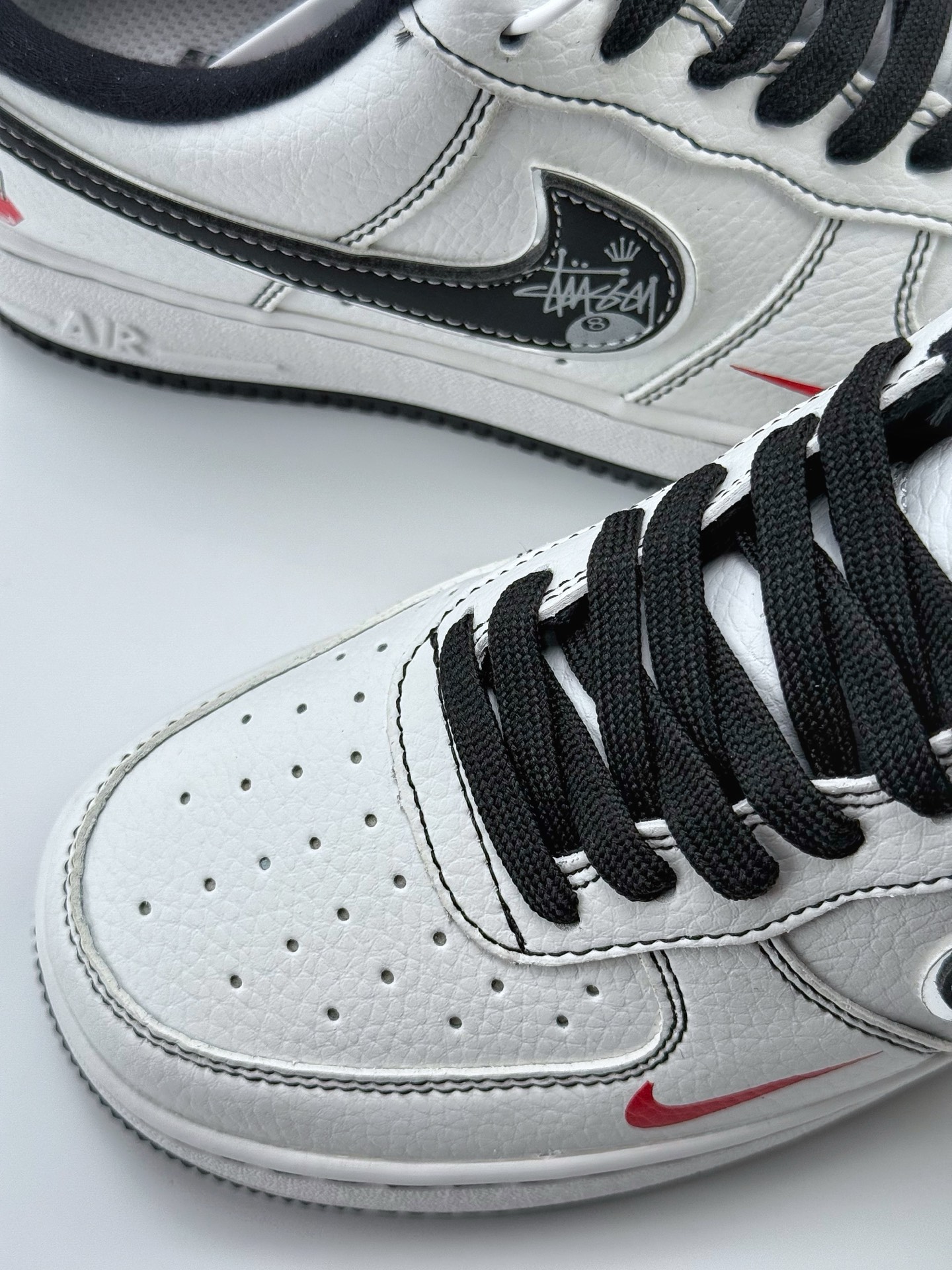 220 Nike Air Force 1 Low 07 x Stussy 白黑小钩  DQ6628-154