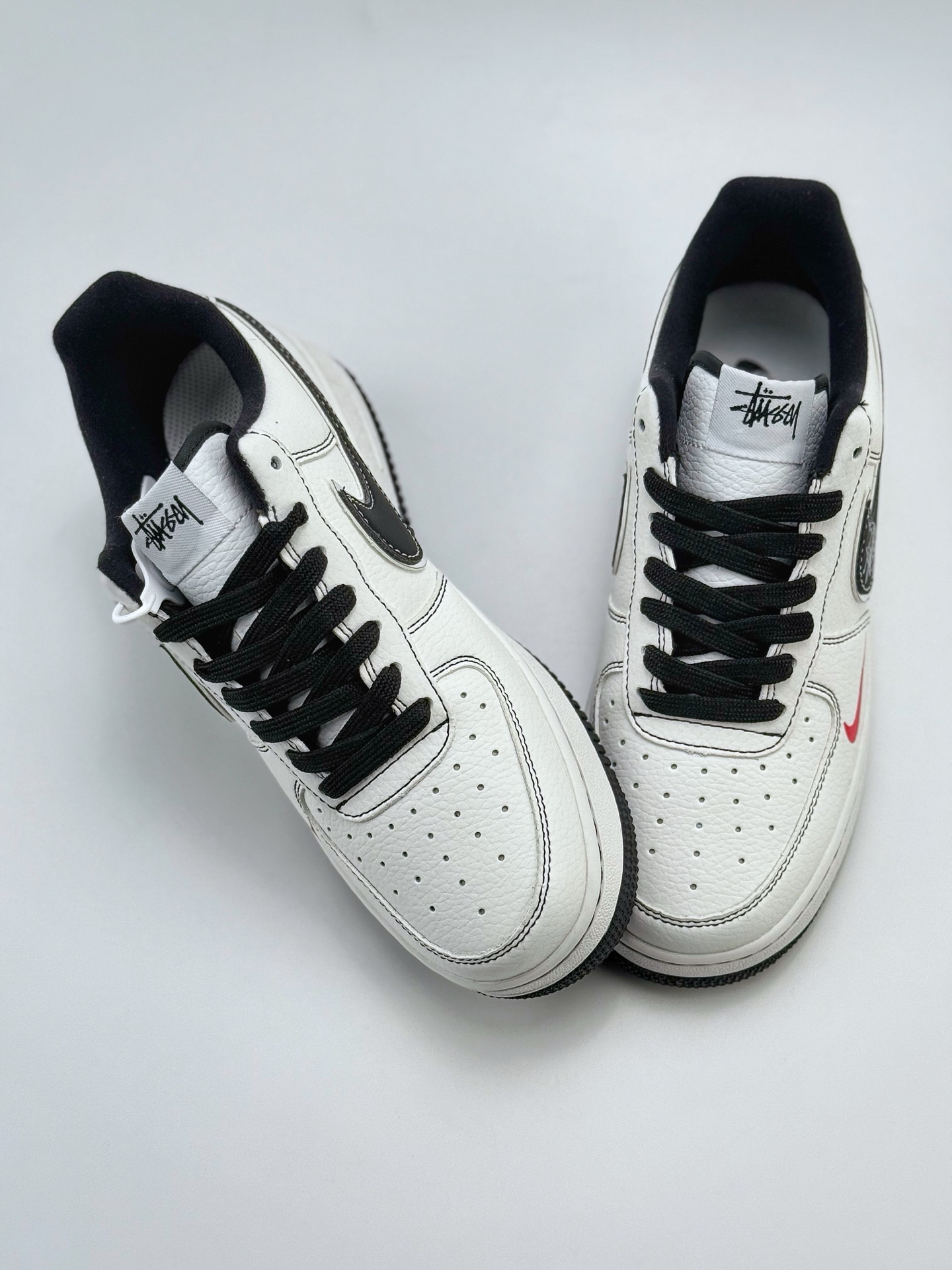 220 Nike Air Force 1 Low 07 x Stussy 白黑小钩  DQ6628-154