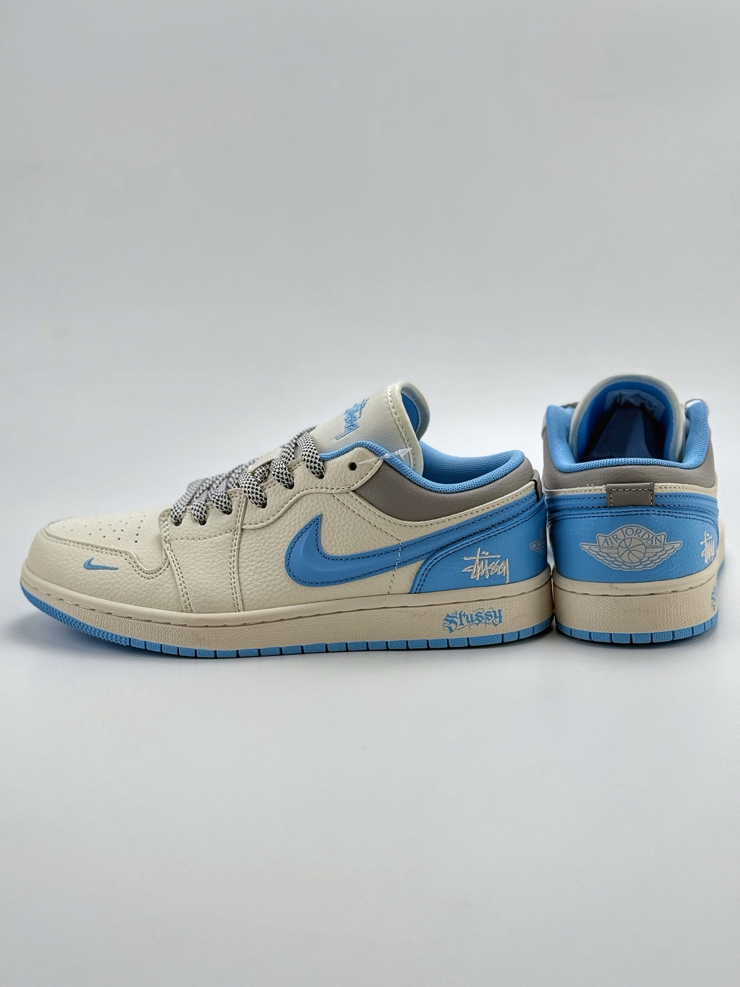 280 Air Jordan 1 Retro Low x Stussy 白蓝小钩满天星   XS6086-559