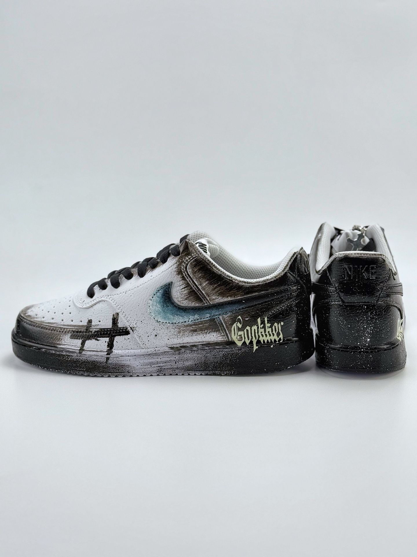 260 Nike Court Vision Low 塔兔 幻影十字架 挂坠 黑暗系 哥特风 黑白 休闲运动板鞋 DH2987-099