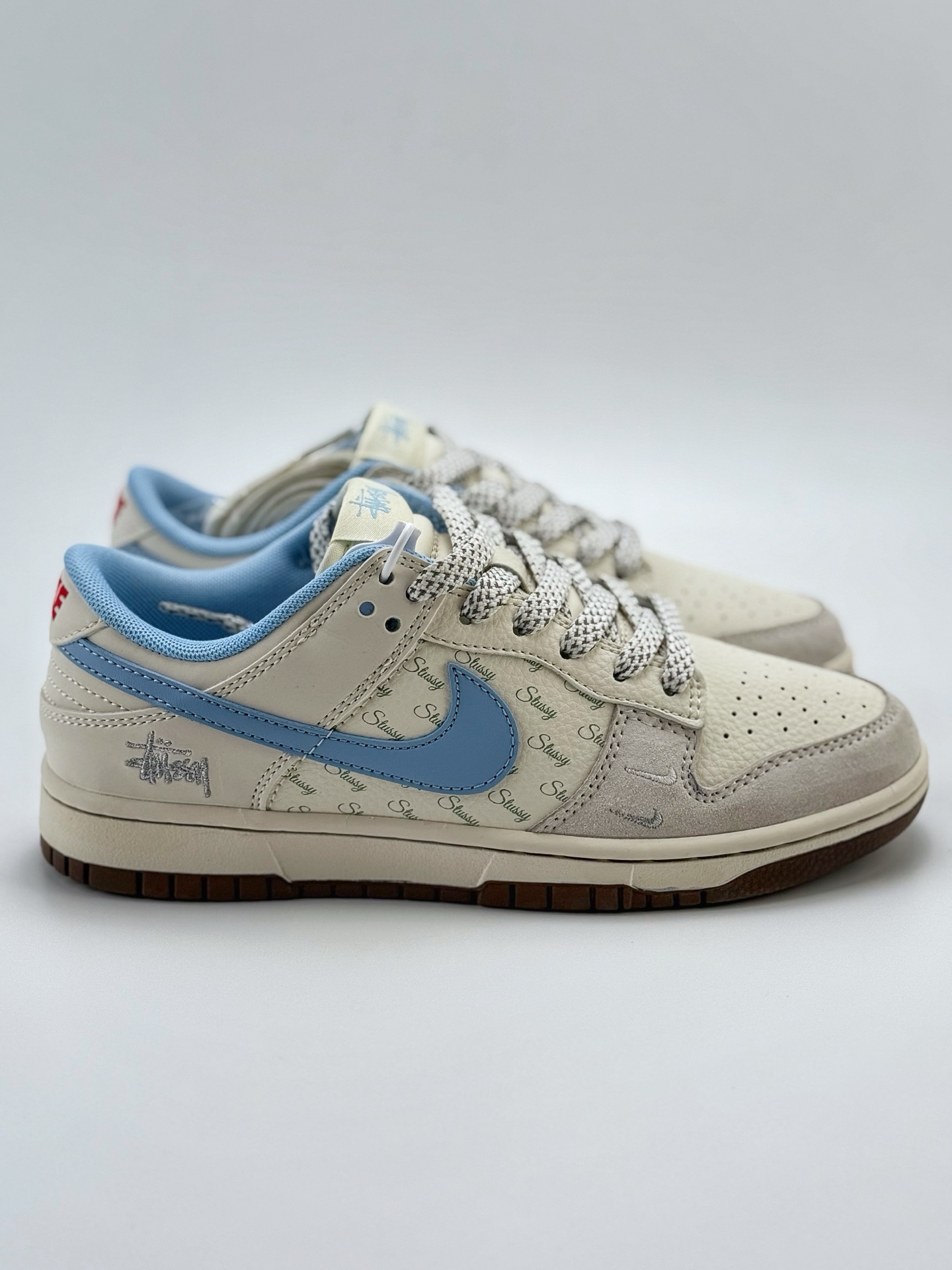 Nike SB Dunk Low x Stussy 白灰蓝双小钩满天星 ZH2598-248