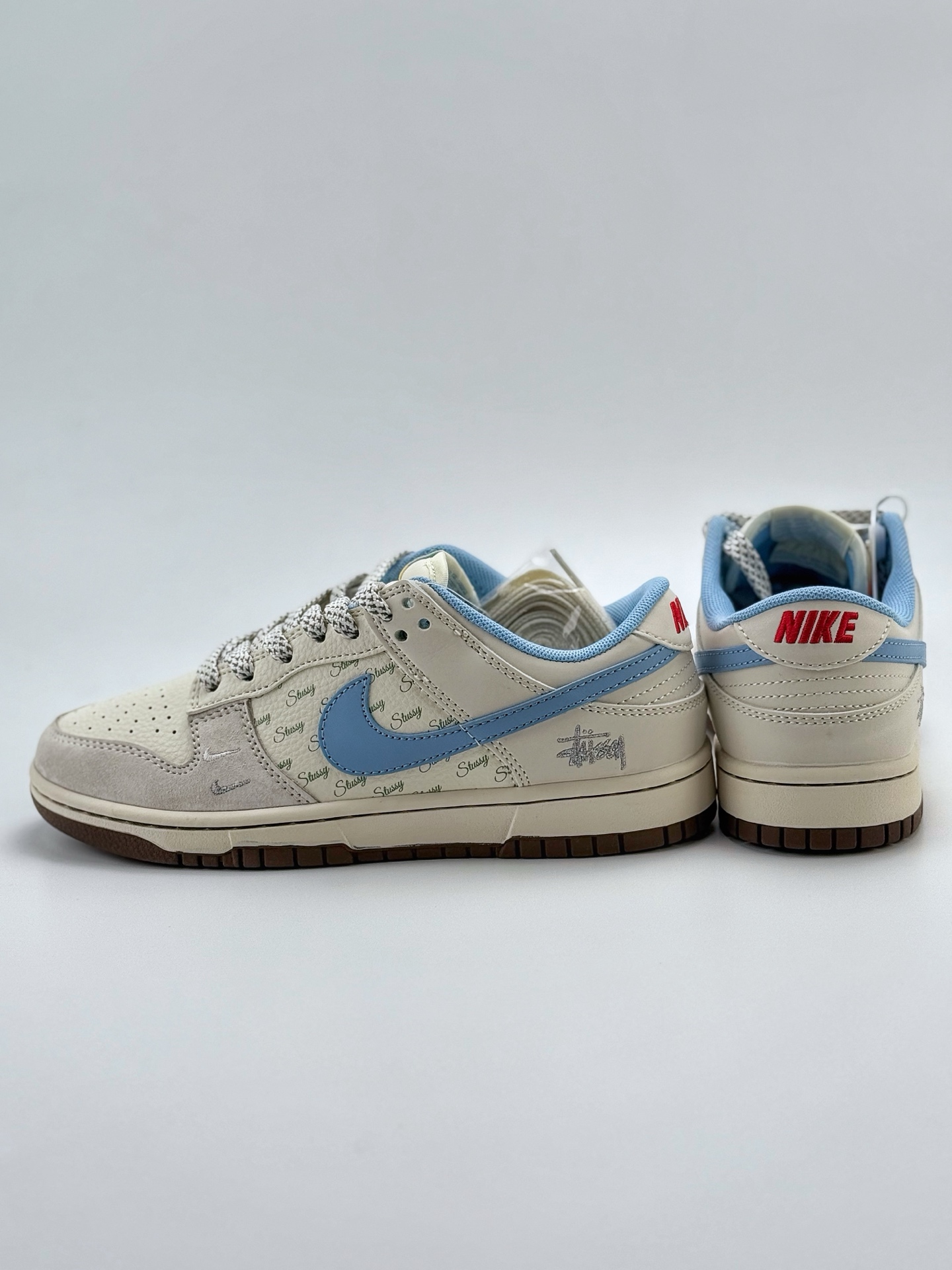 Nike SB Dunk Low x Stussy 白灰蓝双小钩满天星 ZH2598-248