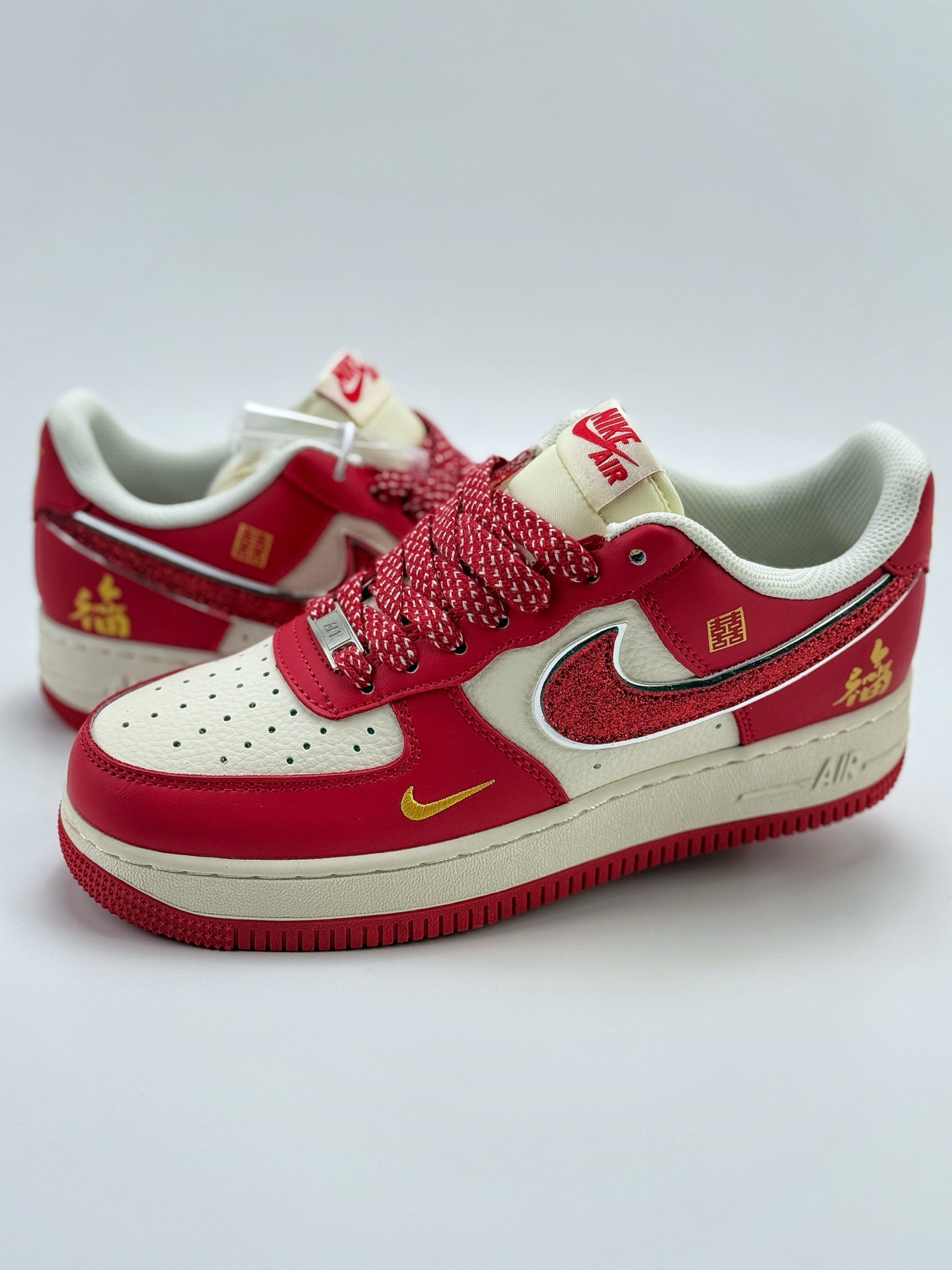 220 Nike Air Force 1 Low 07 白红金小钩满天星 QY6818-602