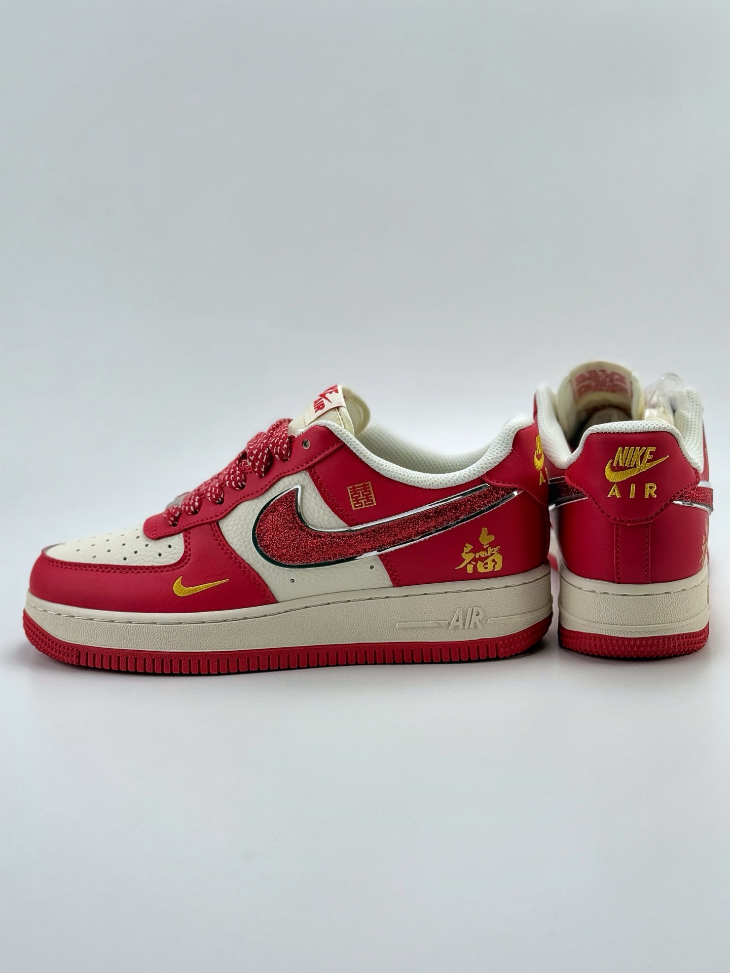 220 Nike Air Force 1 Low 07 白红金小钩满天星 QY6818-602