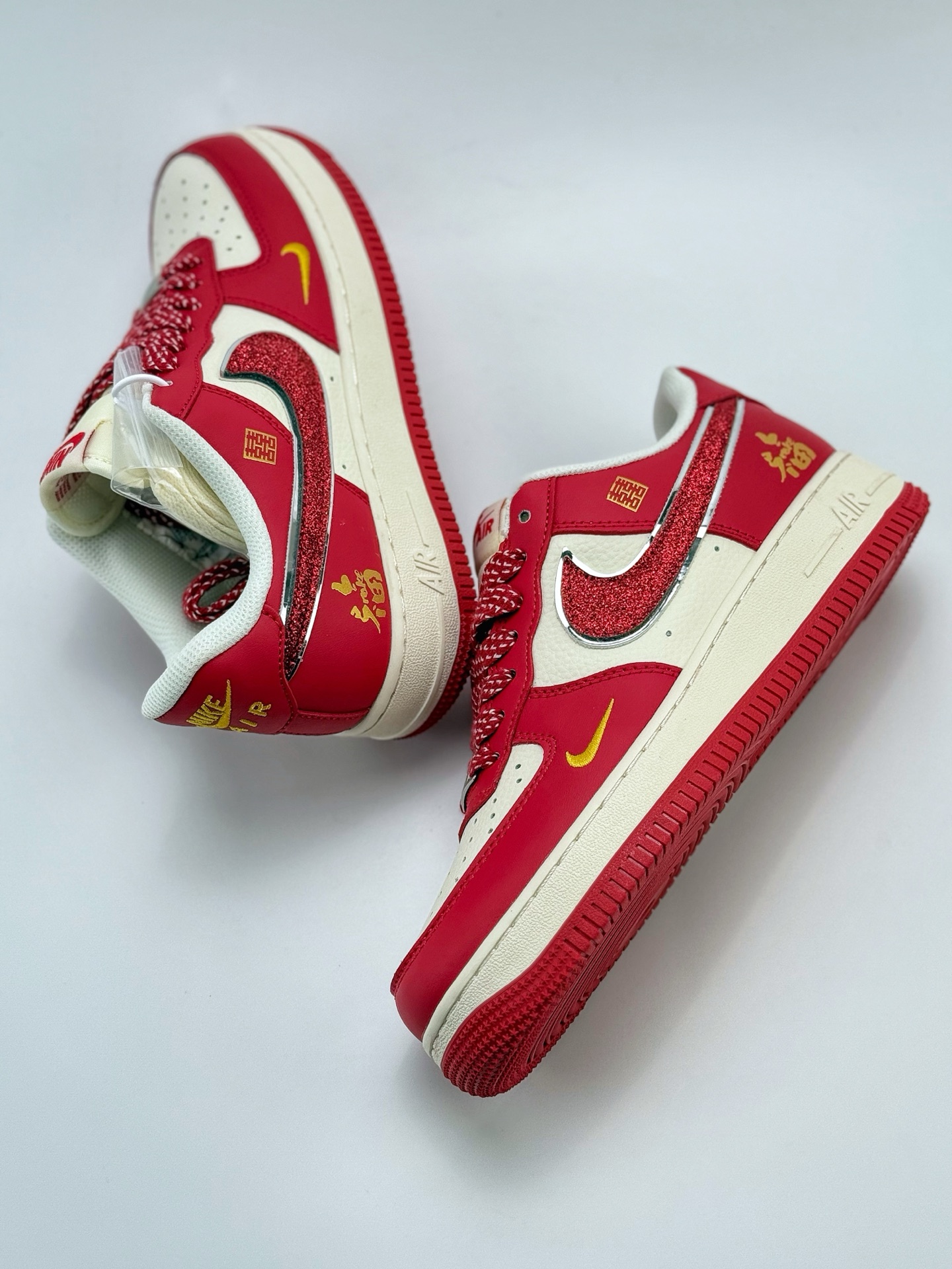 220 Nike Air Force 1 Low 07 白红金小钩满天星 QY6818-602