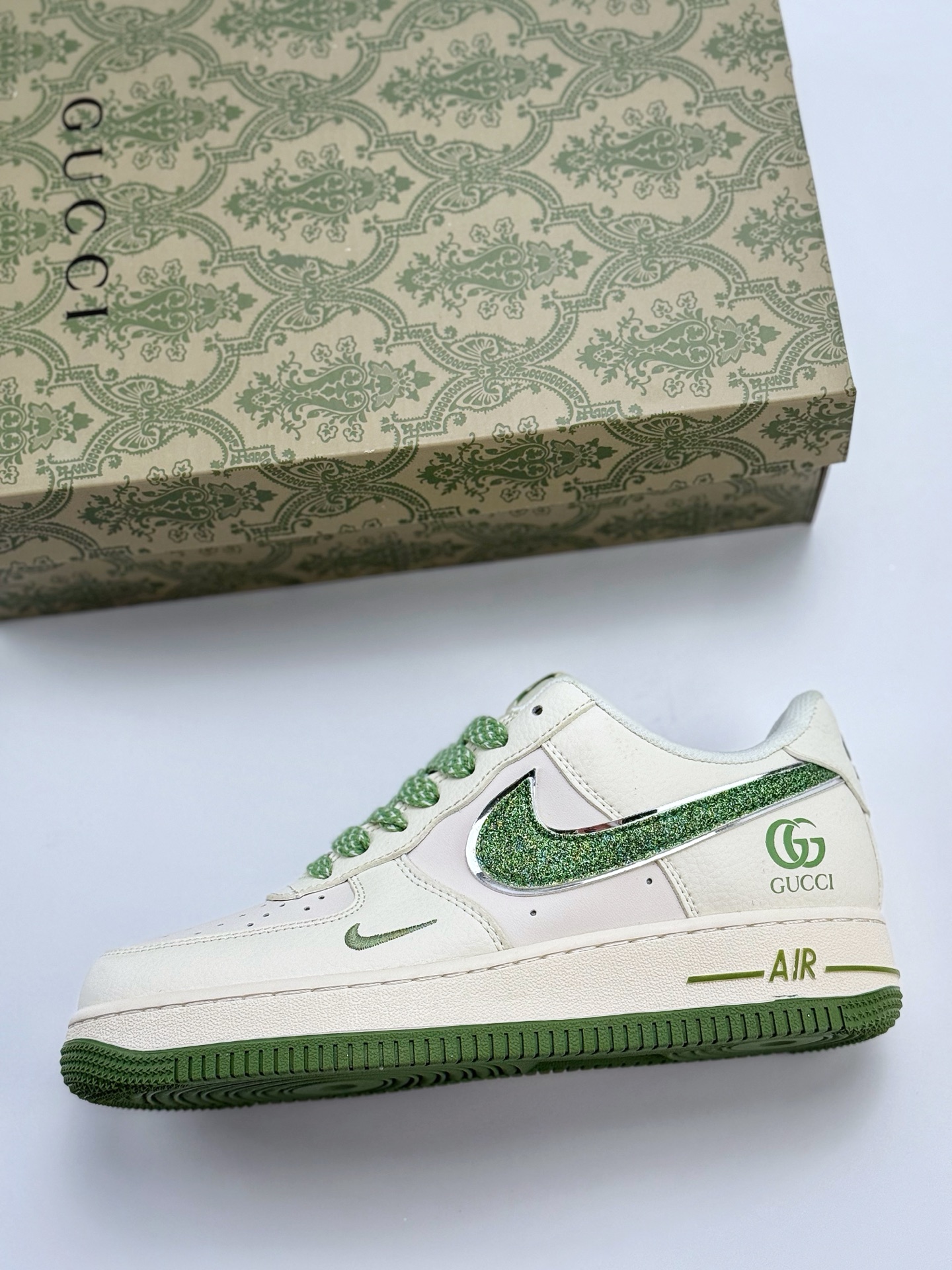 220 Nike Air Force 1 Low 07 x GUCCI 白绿小钩满天星 QY6818-607