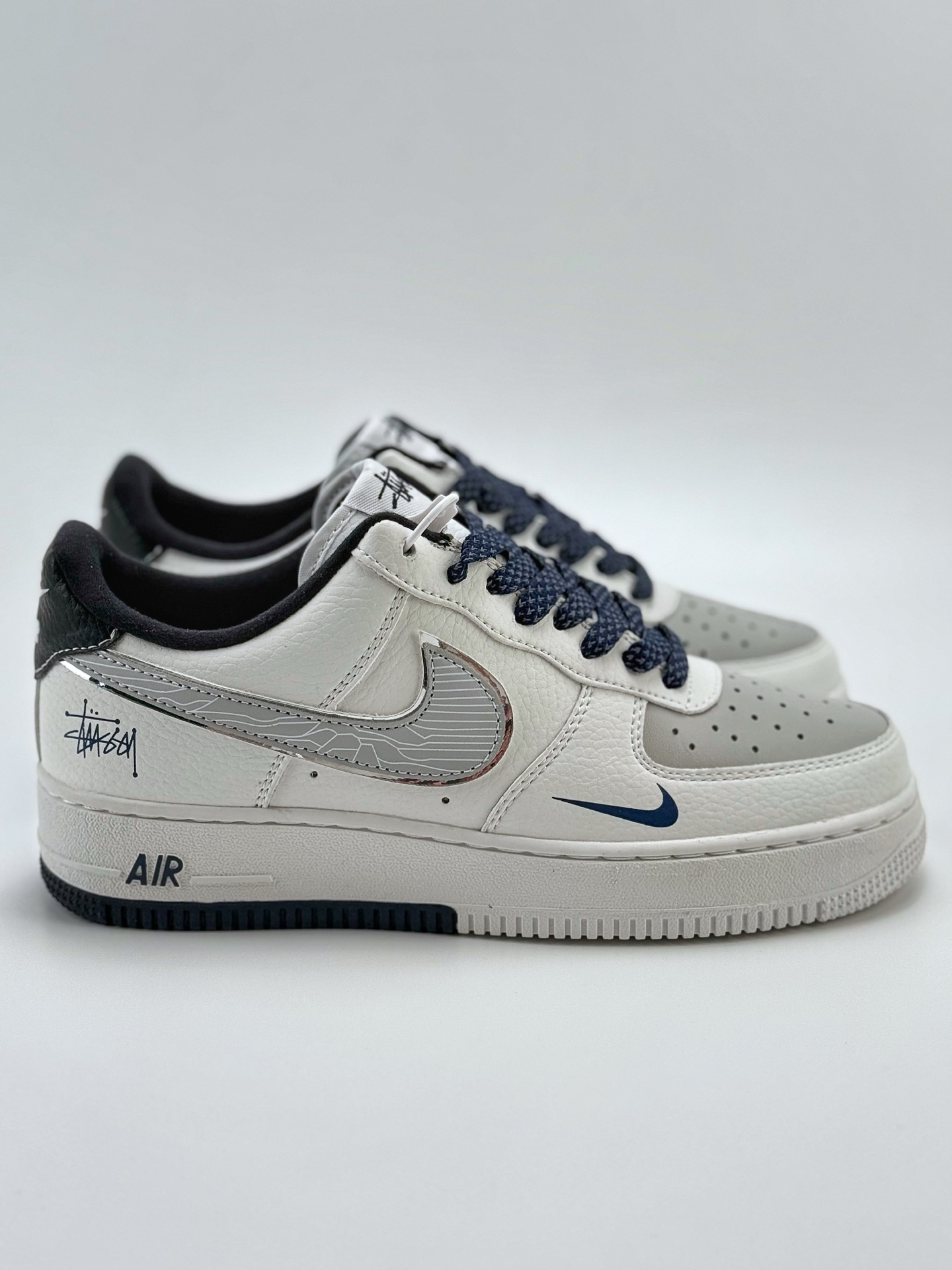 220 Nike Air Force 1 Low 07 x Stussy 白蓝小钩满天星 DQ6628-156
