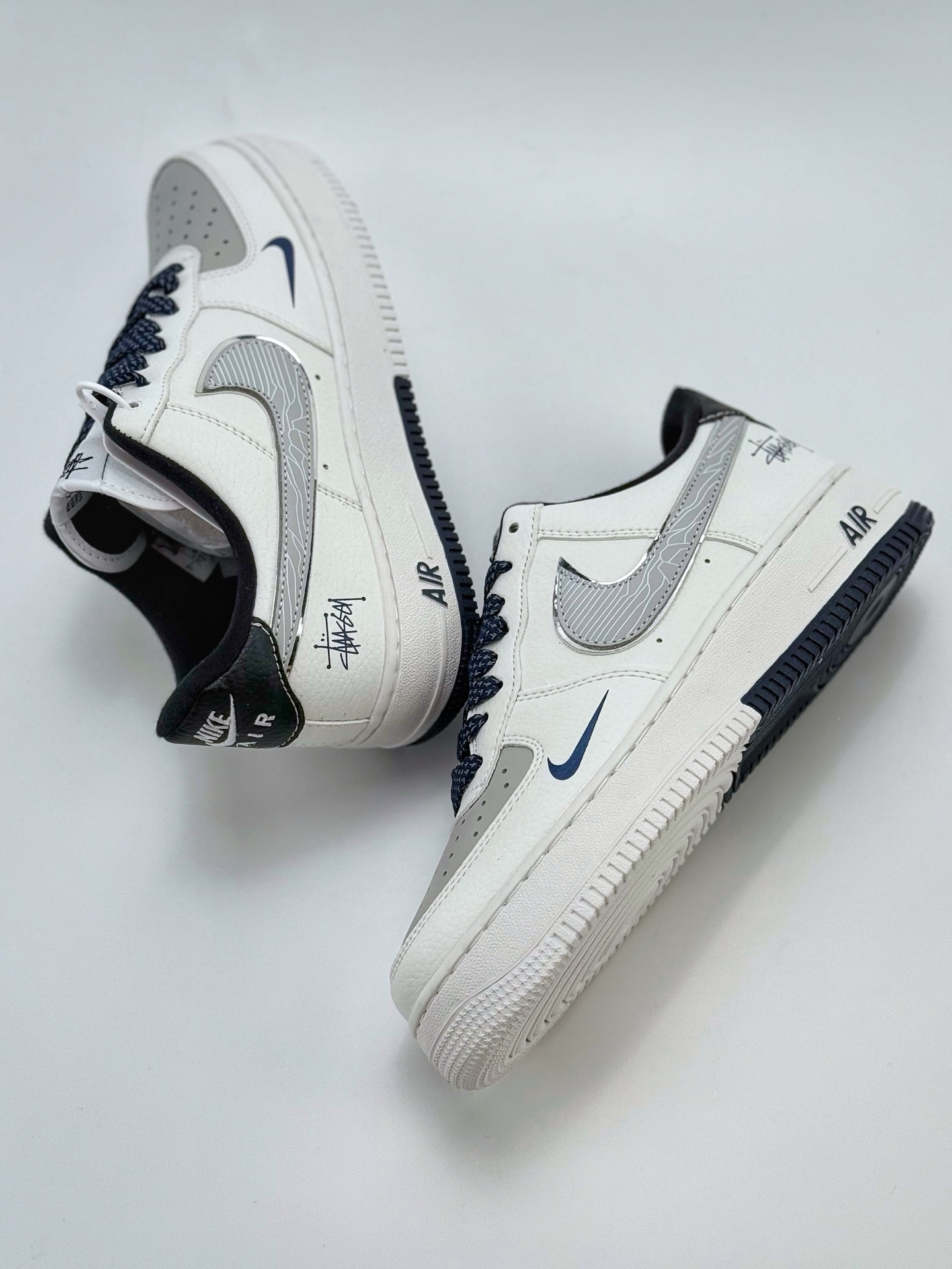 220 Nike Air Force 1 Low 07 x Stussy 白蓝小钩满天星 DQ6628-156