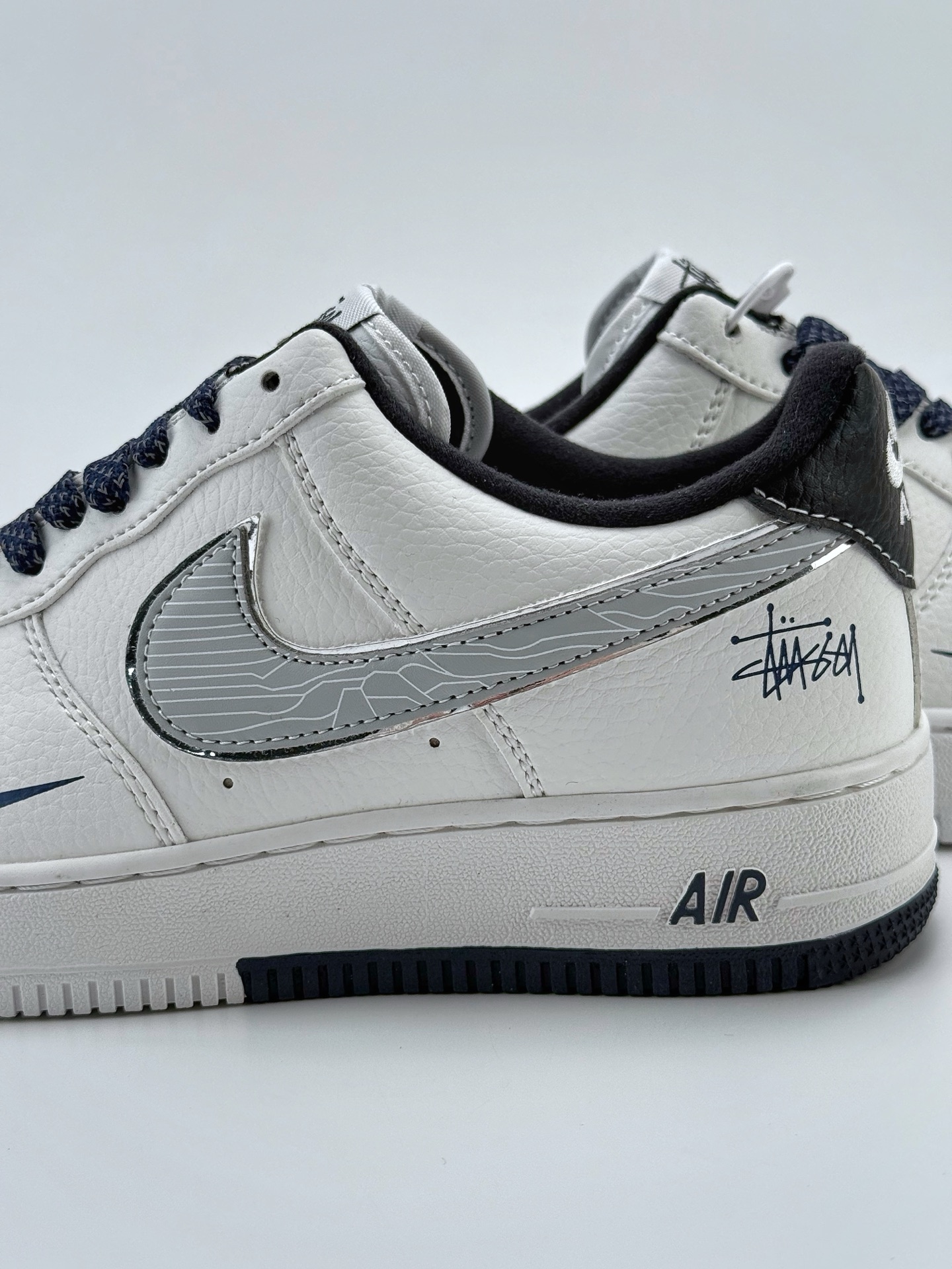 220 Nike Air Force 1 Low 07 x Stussy 白蓝小钩满天星 DQ6628-156