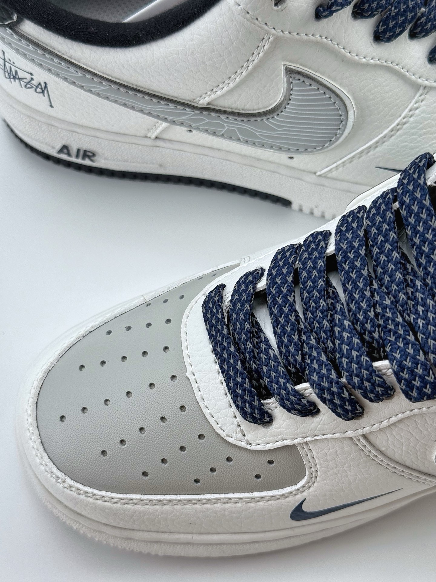 220 Nike Air Force 1 Low 07 x Stussy 白蓝小钩满天星 DQ6628-156