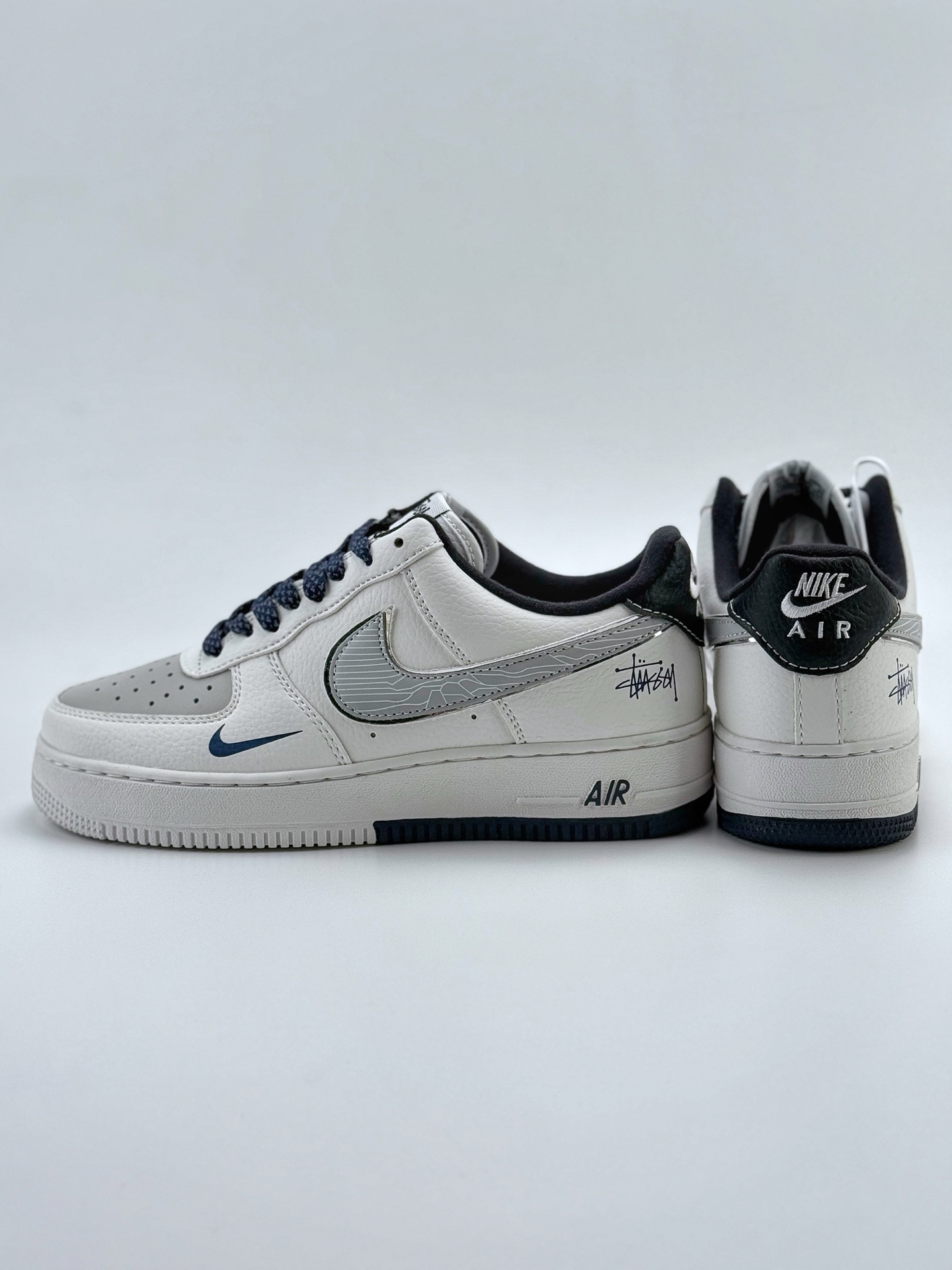 220 Nike Air Force 1 Low 07 x Stussy 白蓝小钩满天星 DQ6628-156