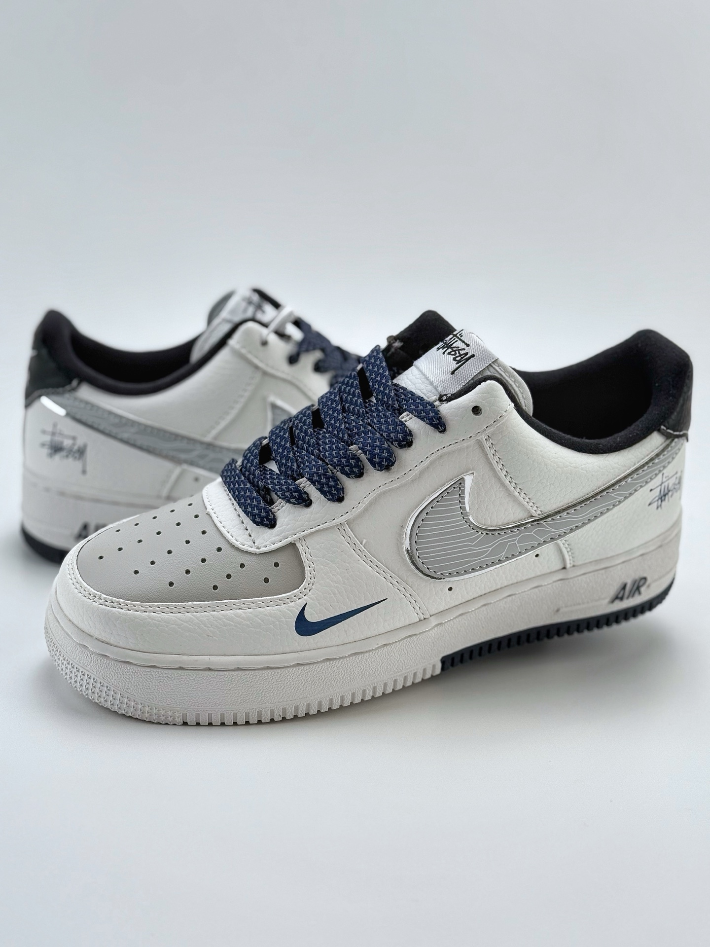 220 Nike Air Force 1 Low 07 x Stussy 白蓝小钩满天星 DQ6628-156