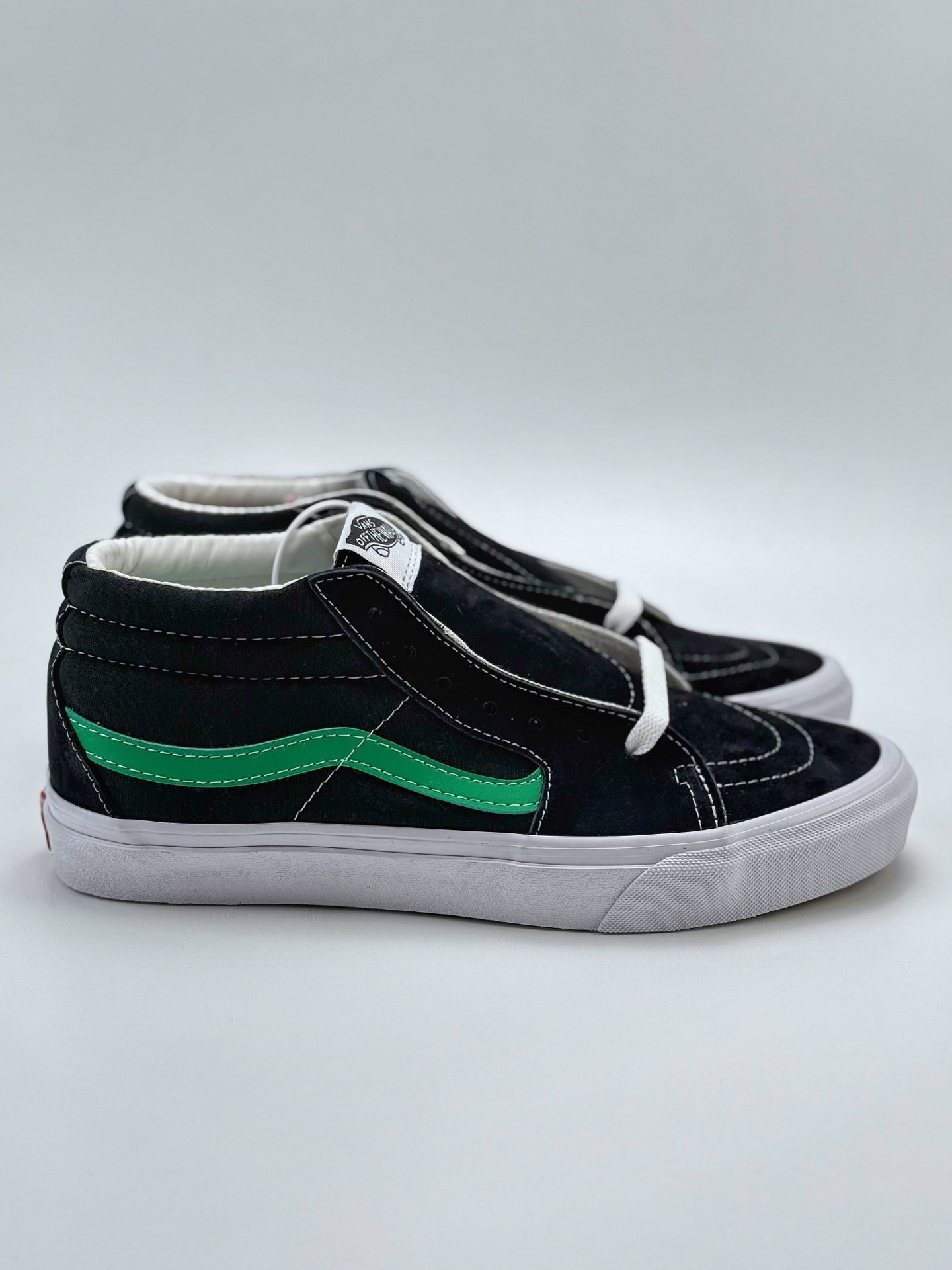140 Vans Sk8-Mid万斯中帮系列 经典中帮 绿色条纹 板鞋