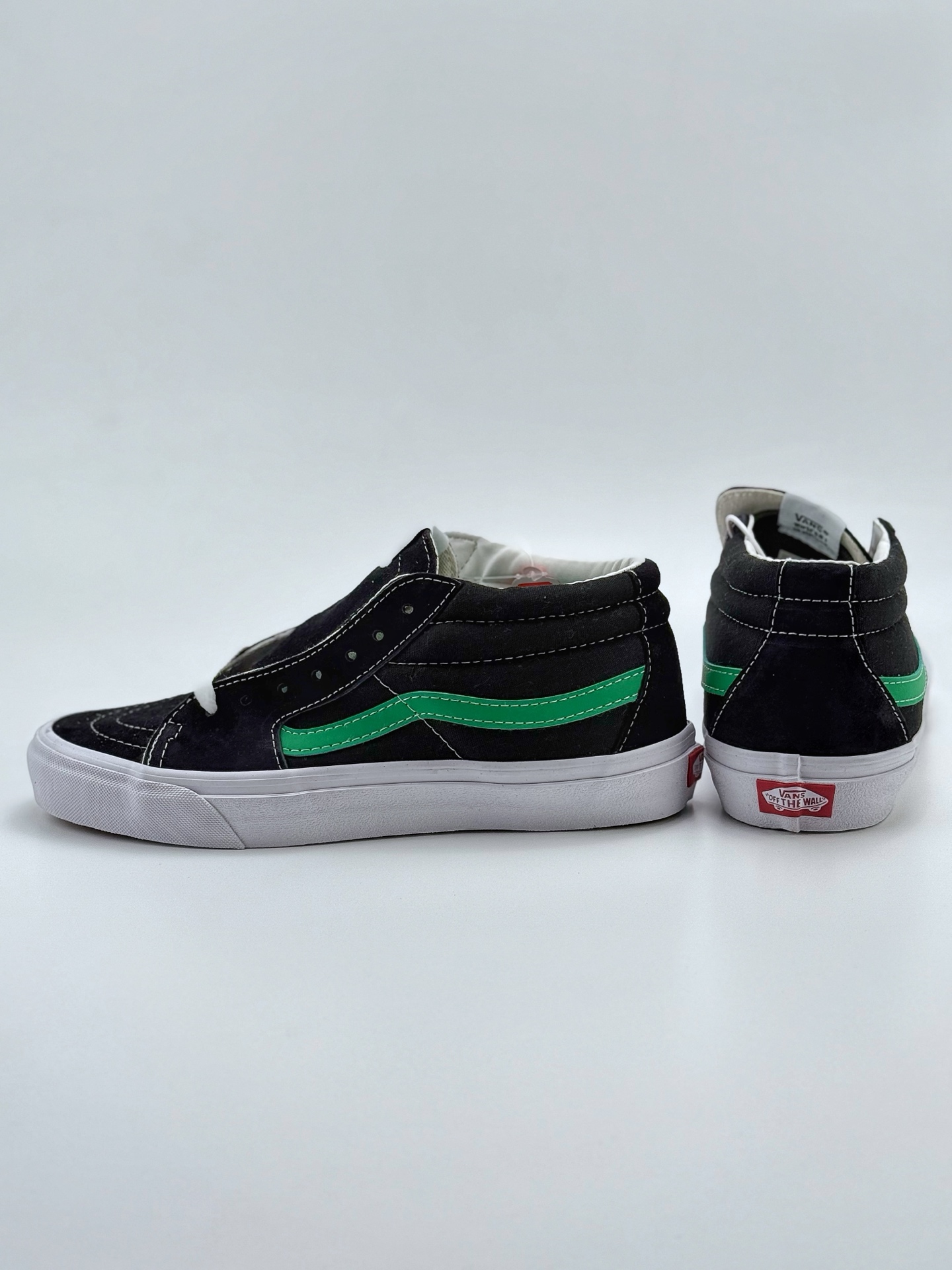 140 Vans Sk8-Mid万斯中帮系列 经典中帮 绿色条纹 板鞋