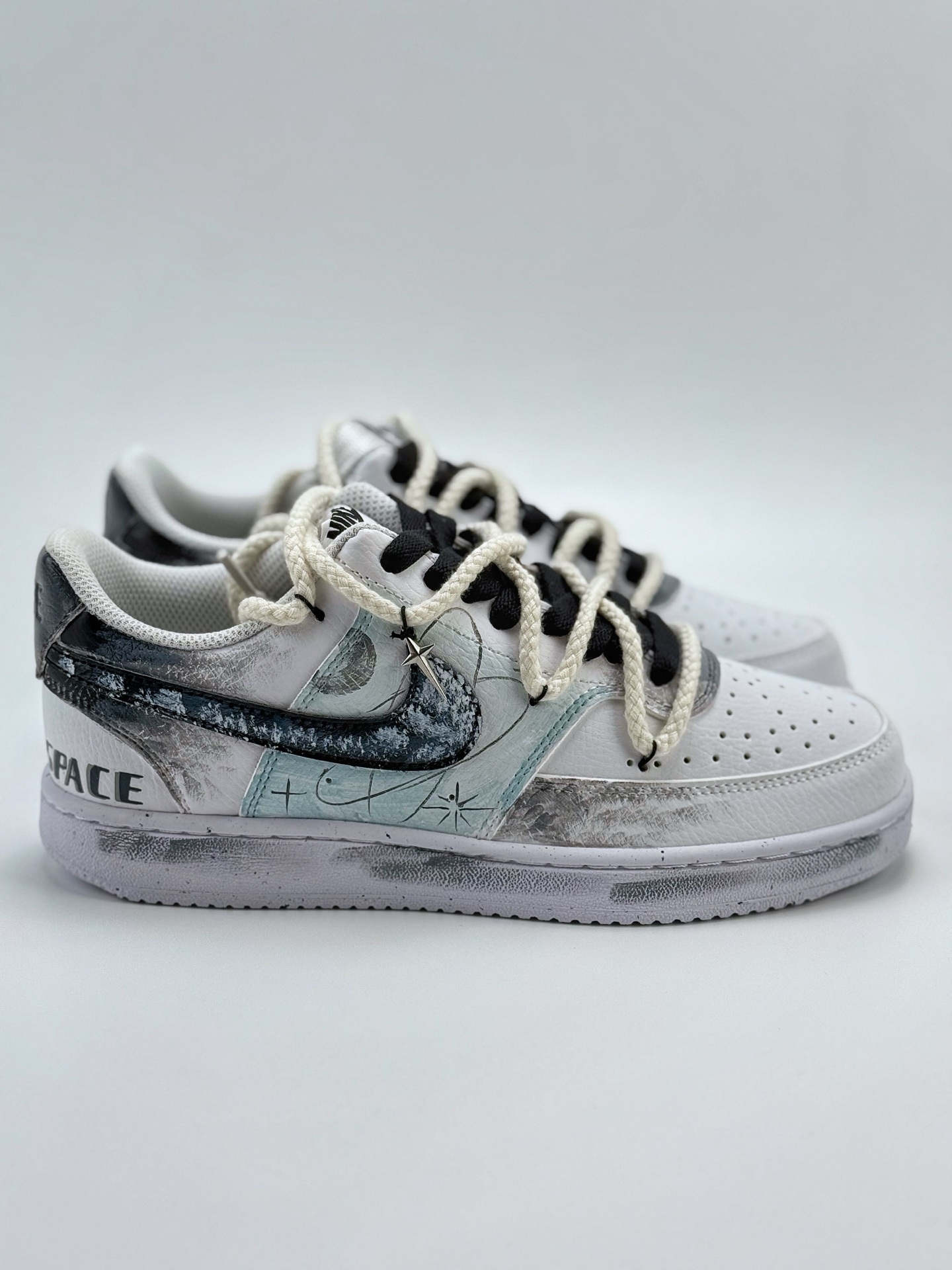 260 Nike Court Vision Low 星际空间 白灰蓝 休闲运动板鞋  DH2987-088