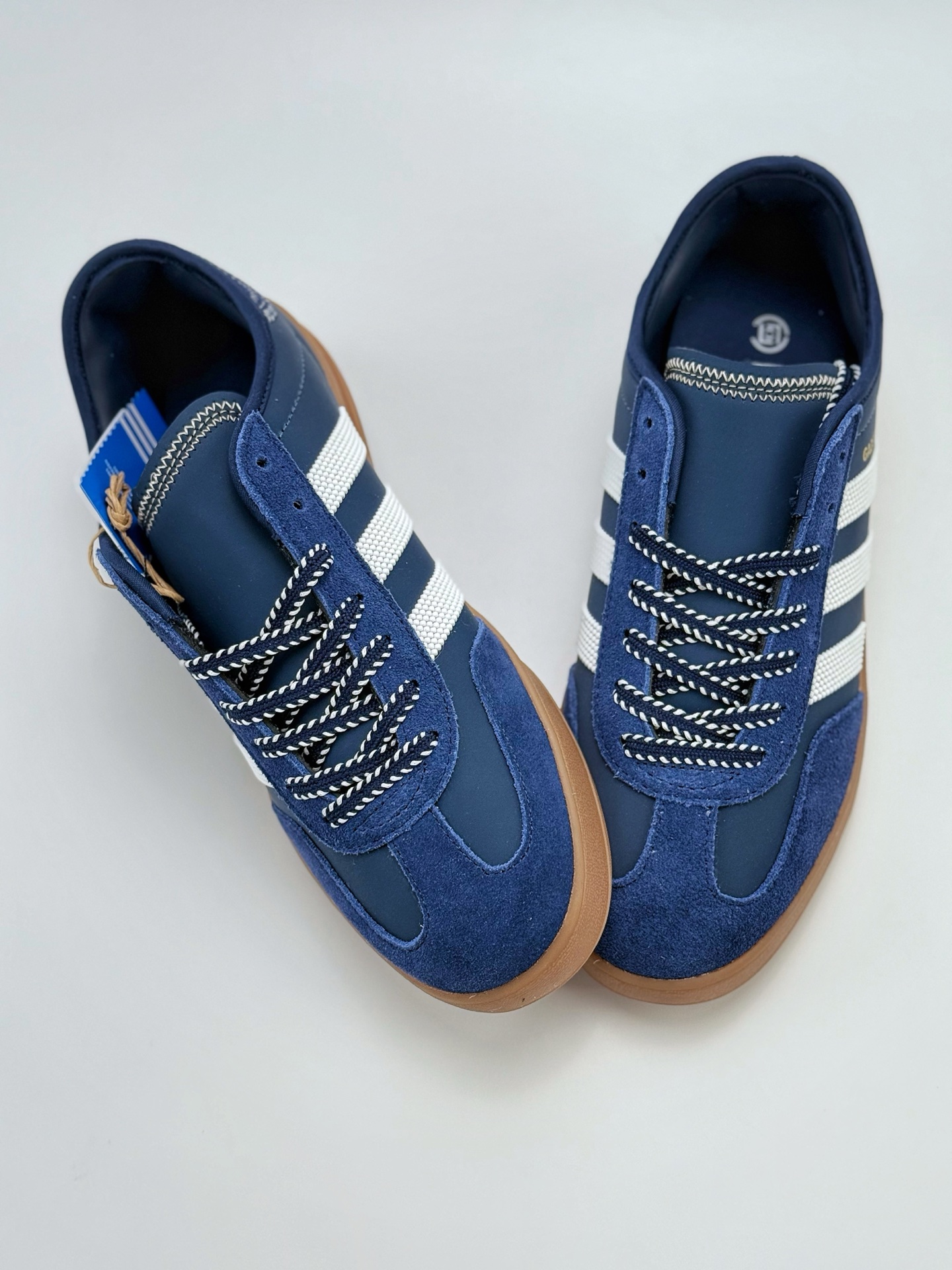 150 adidas Originals Gazelle x CLOT 蓝色 三叶草休闲防滑耐磨低帮板鞋  IH3725