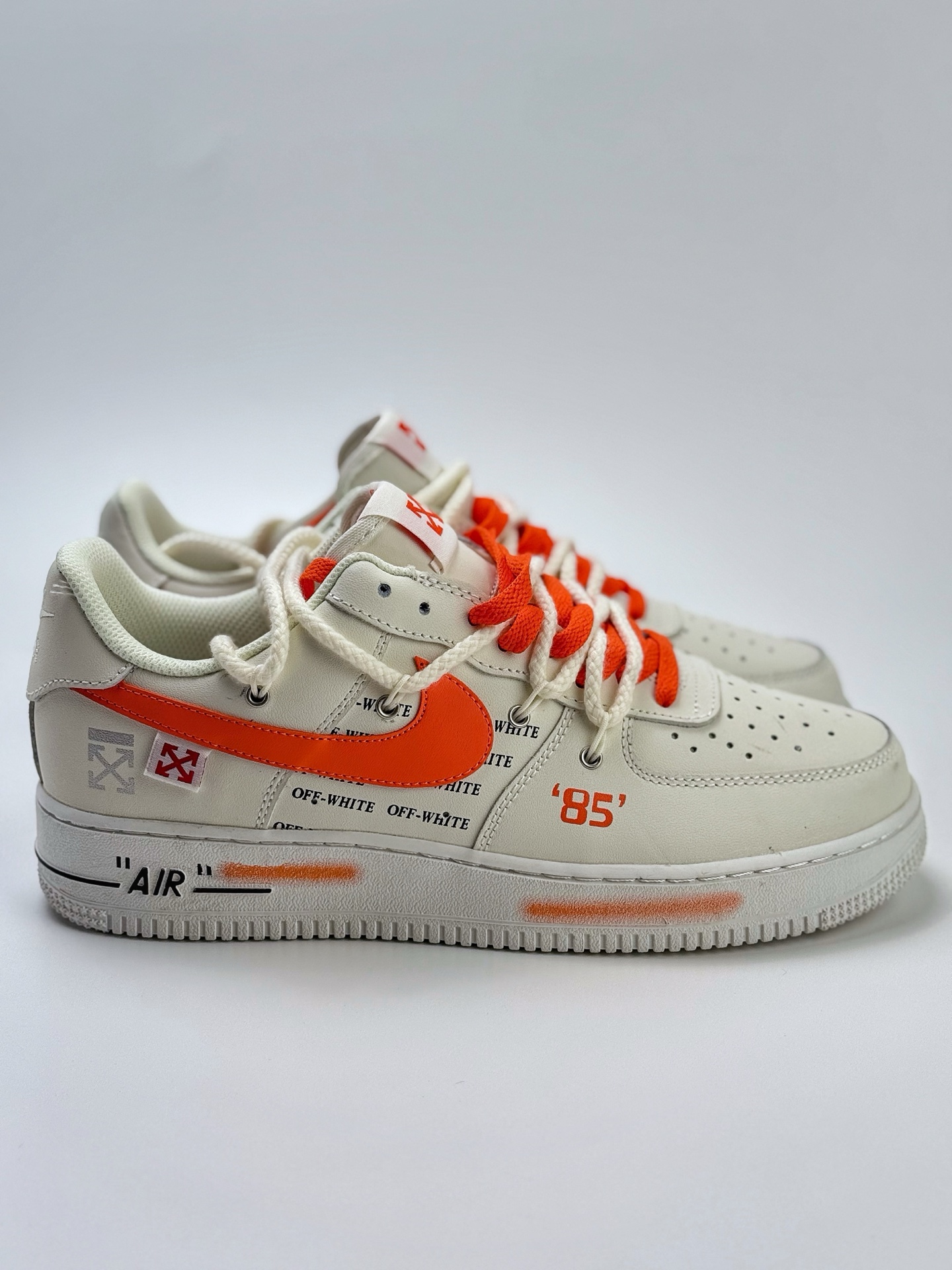 260 Nike Air Force 1 Low 07 x OFF-WHITE 白橙绑带  TX-589022