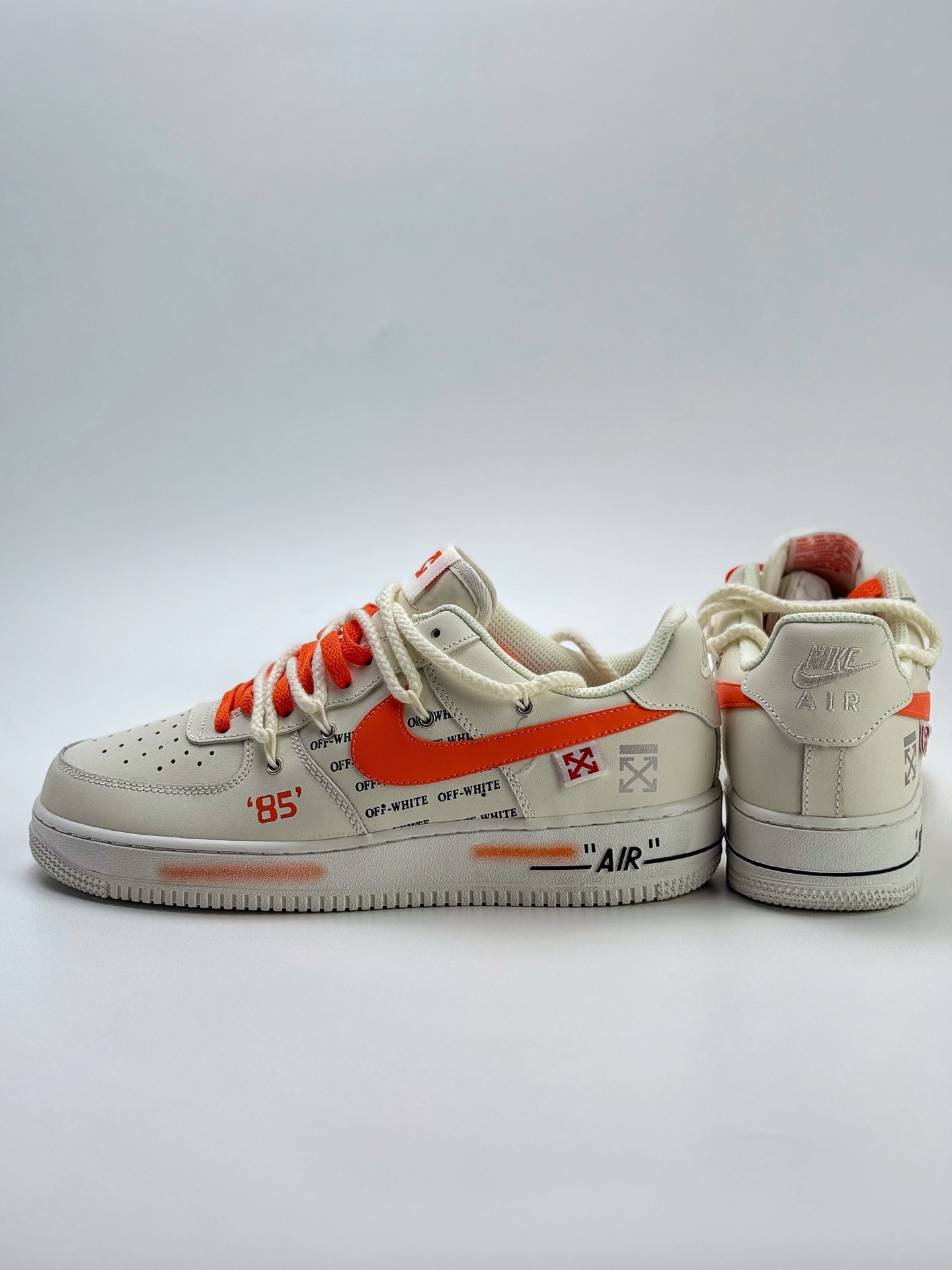 260 Nike Air Force 1 Low 07 x OFF-WHITE 白橙绑带  TX-589022
