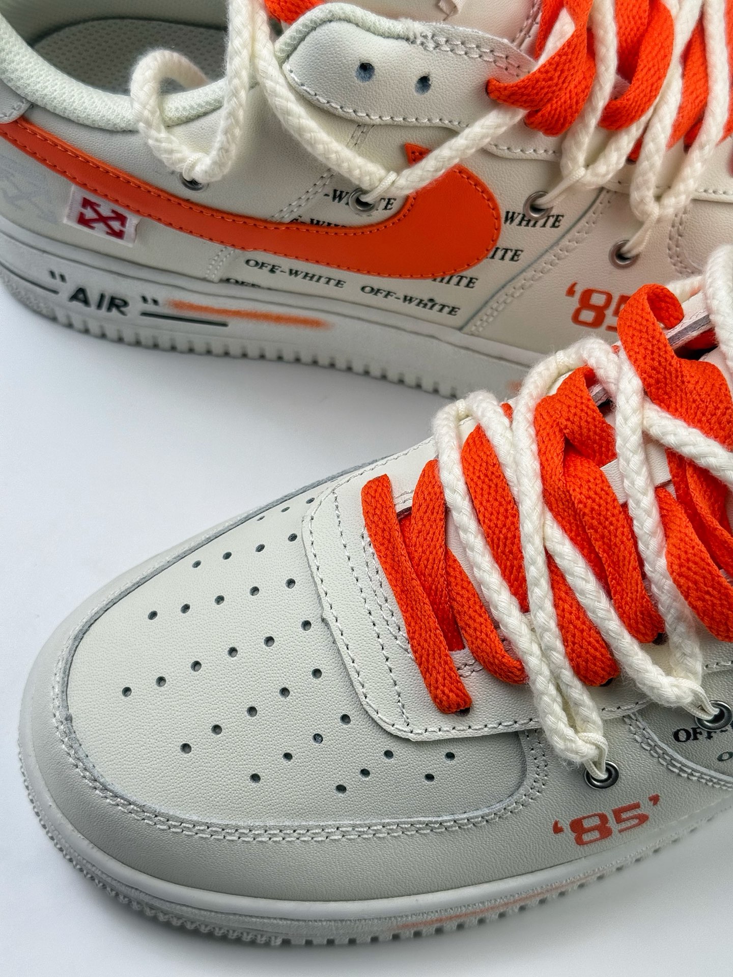 260 Nike Air Force 1 Low 07 x OFF-WHITE 白橙绑带  TX-589022