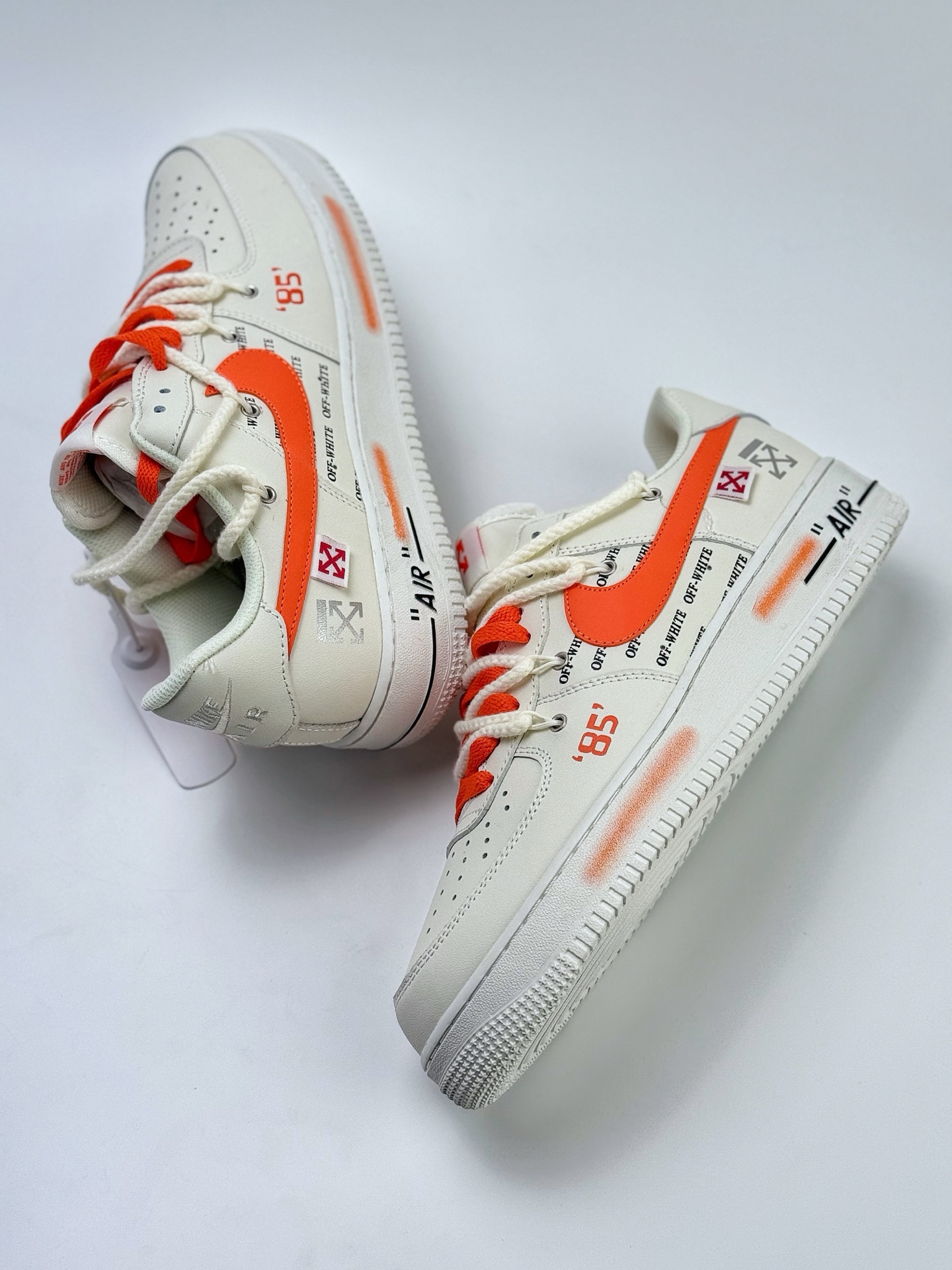 260 Nike Air Force 1 Low 07 x OFF-WHITE 白橙绑带  TX-589022