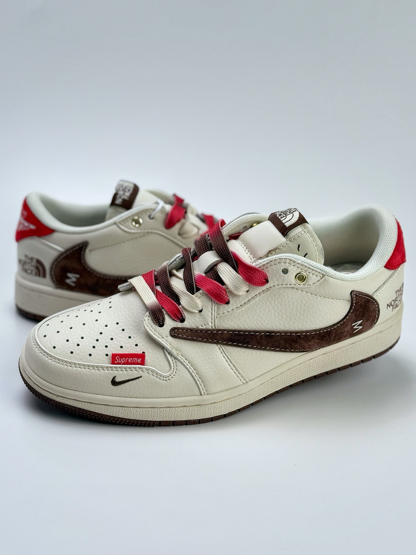 280 Travis Scott x Nike Air Jordan 1 Low x The North Face Air Jordan 1 Low 反转白棕小钩倒钩  FC1688-213