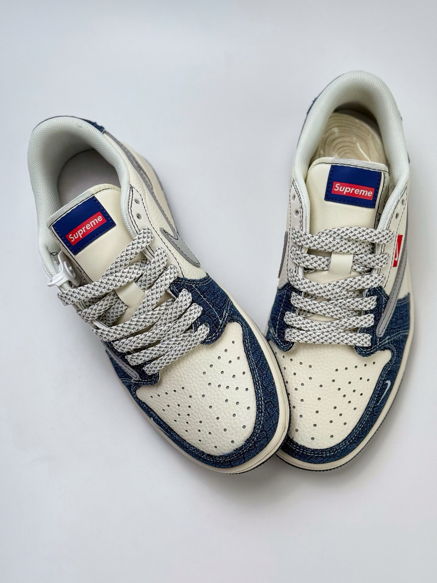 280 Travis Scott x Nike Air Jordan 1 Low x Supreme Air Jordan 1 Low 反转蓝白灰小钩满天星倒钩 JJ2508-565