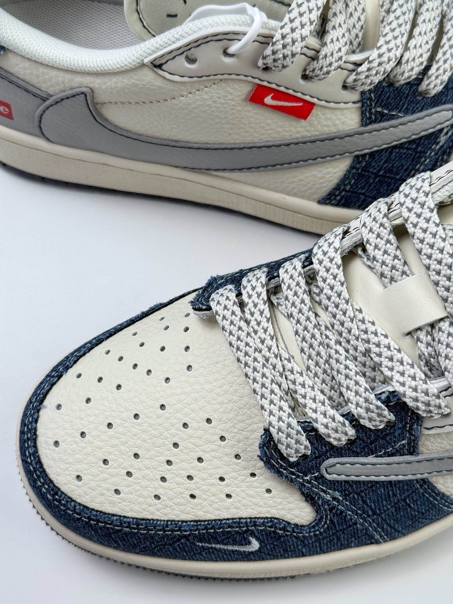 280 Travis Scott x Nike Air Jordan 1 Low x Supreme Air Jordan 1 Low 反转蓝白灰小钩满天星倒钩 JJ2508-565