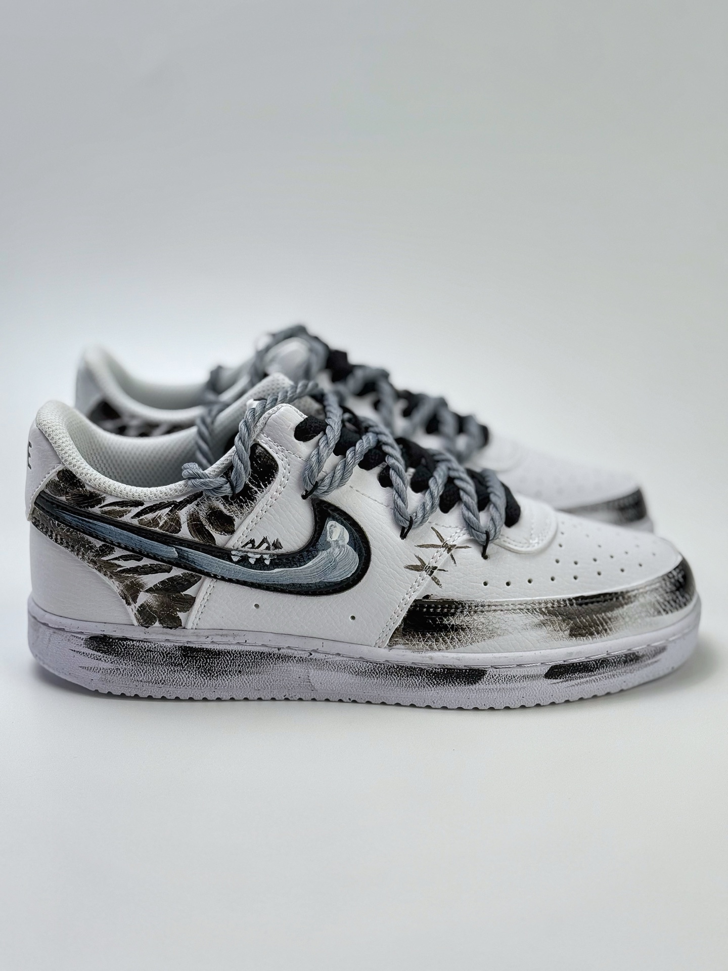 260 Nike Court Vision Low 暗黑天使 黑白色 休闲运动板鞋  DH2987-211