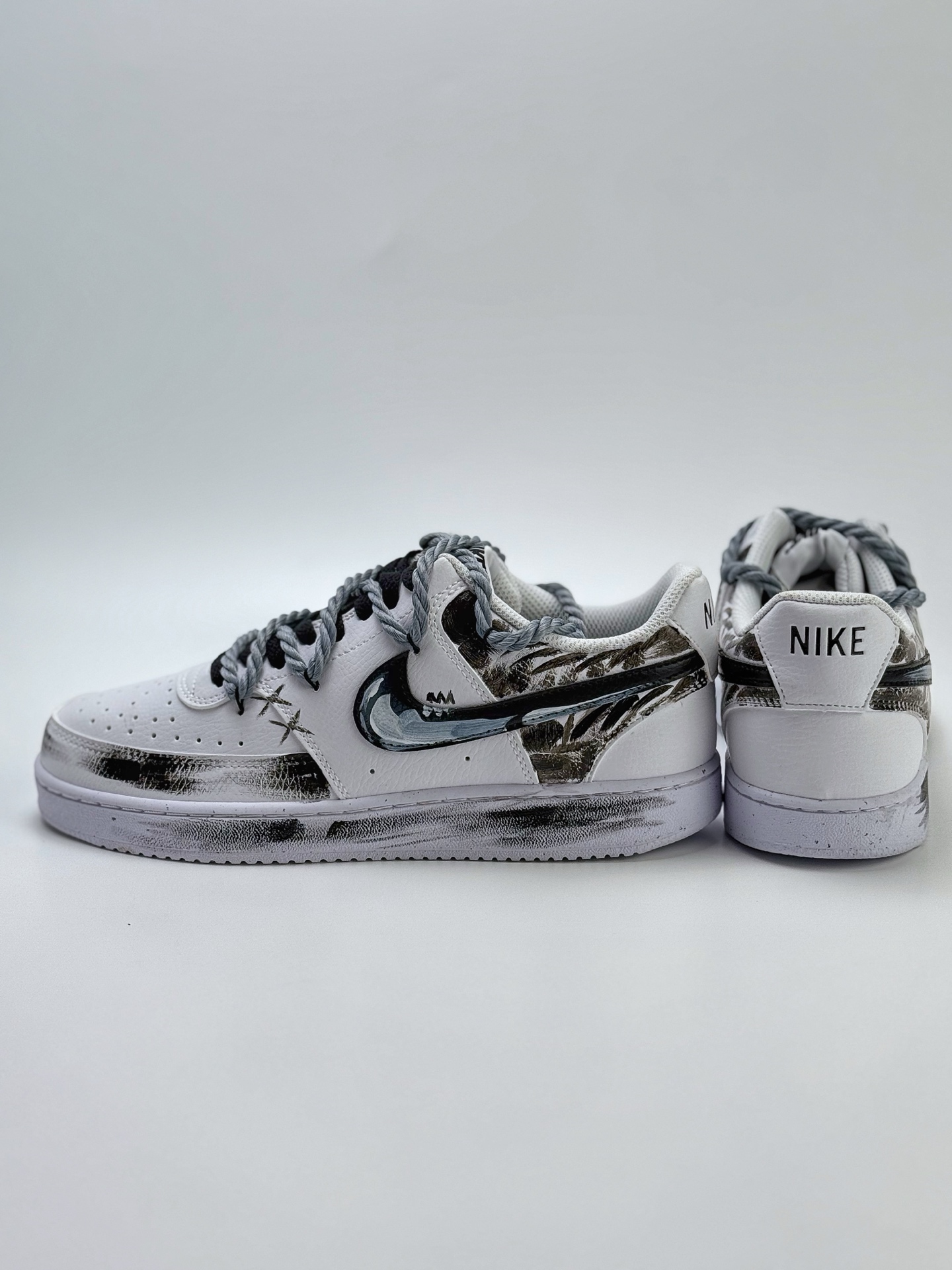 260 Nike Court Vision Low 暗黑天使 黑白色 休闲运动板鞋  DH2987-211