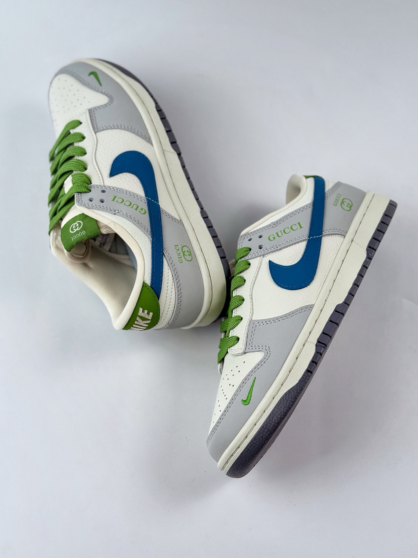 Nike SB Dunk Low x GUCCI 白灰绿小钩满天星 XY2026-154