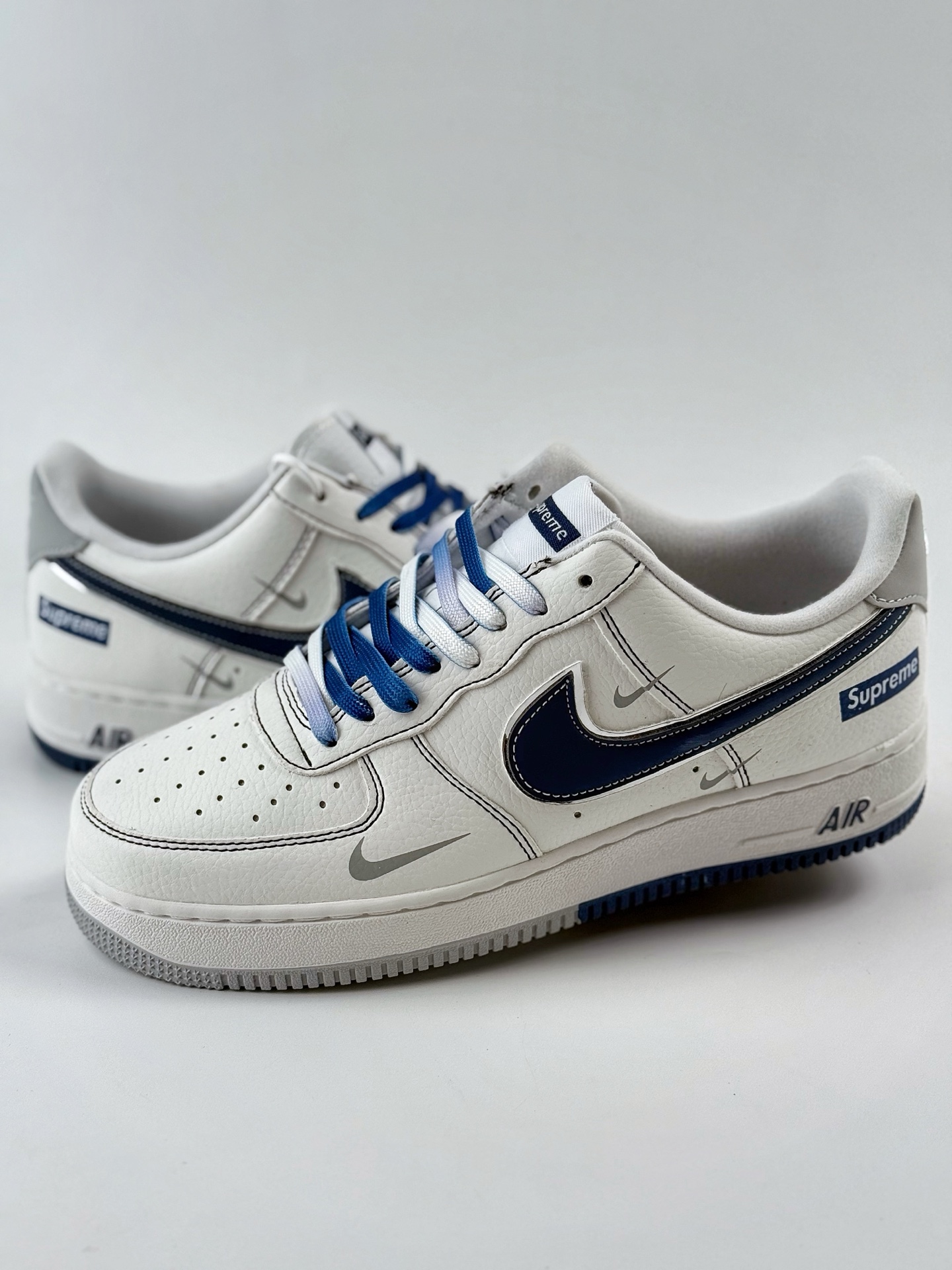 Nike Air Force 1 Low 07 x Supreme 白蓝灰三小钩 DQ6628-157
