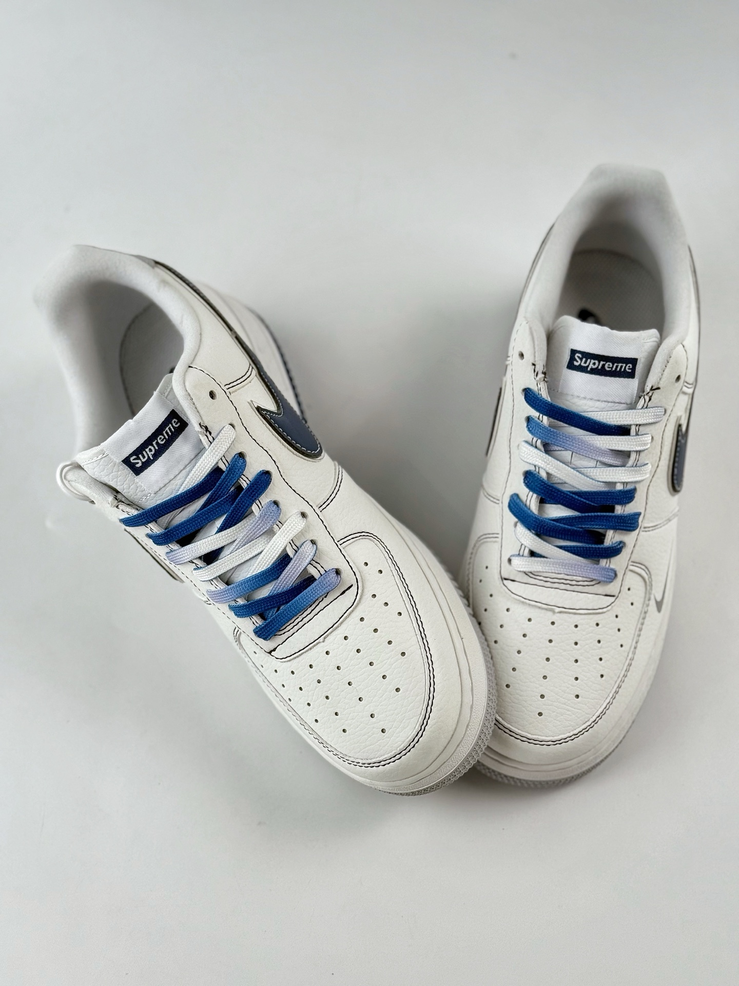 Nike Air Force 1 Low 07 x Supreme 白蓝灰三小钩 DQ6628-157