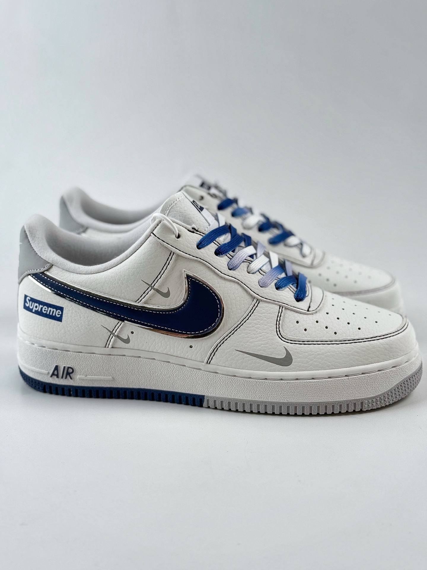 Nike Air Force 1 Low 07 x Supreme 白蓝灰三小钩 DQ6628-157