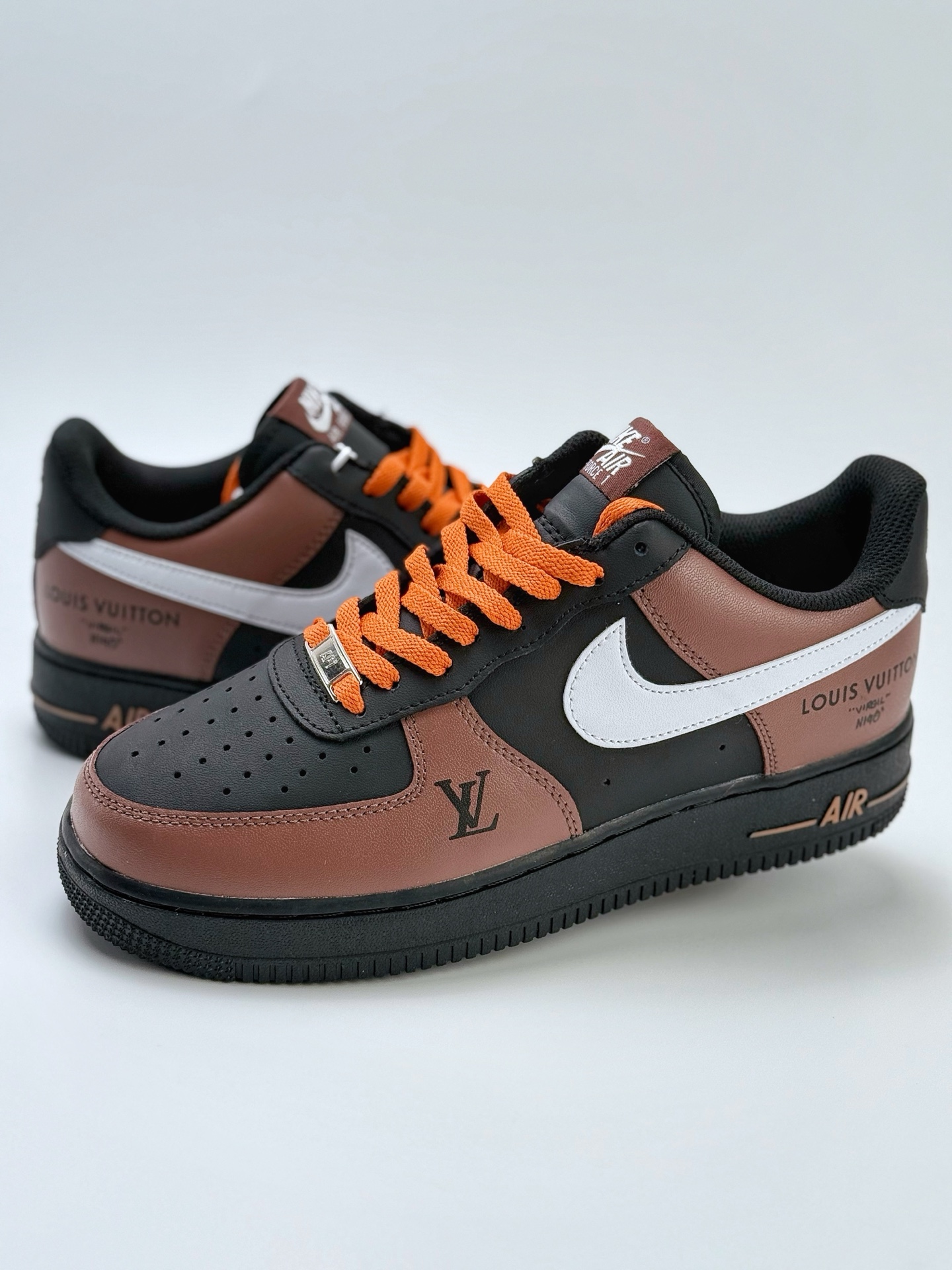 170 Nike Air Force 1 Low 07 x Louis Vuitton 黑棕白 808788-624