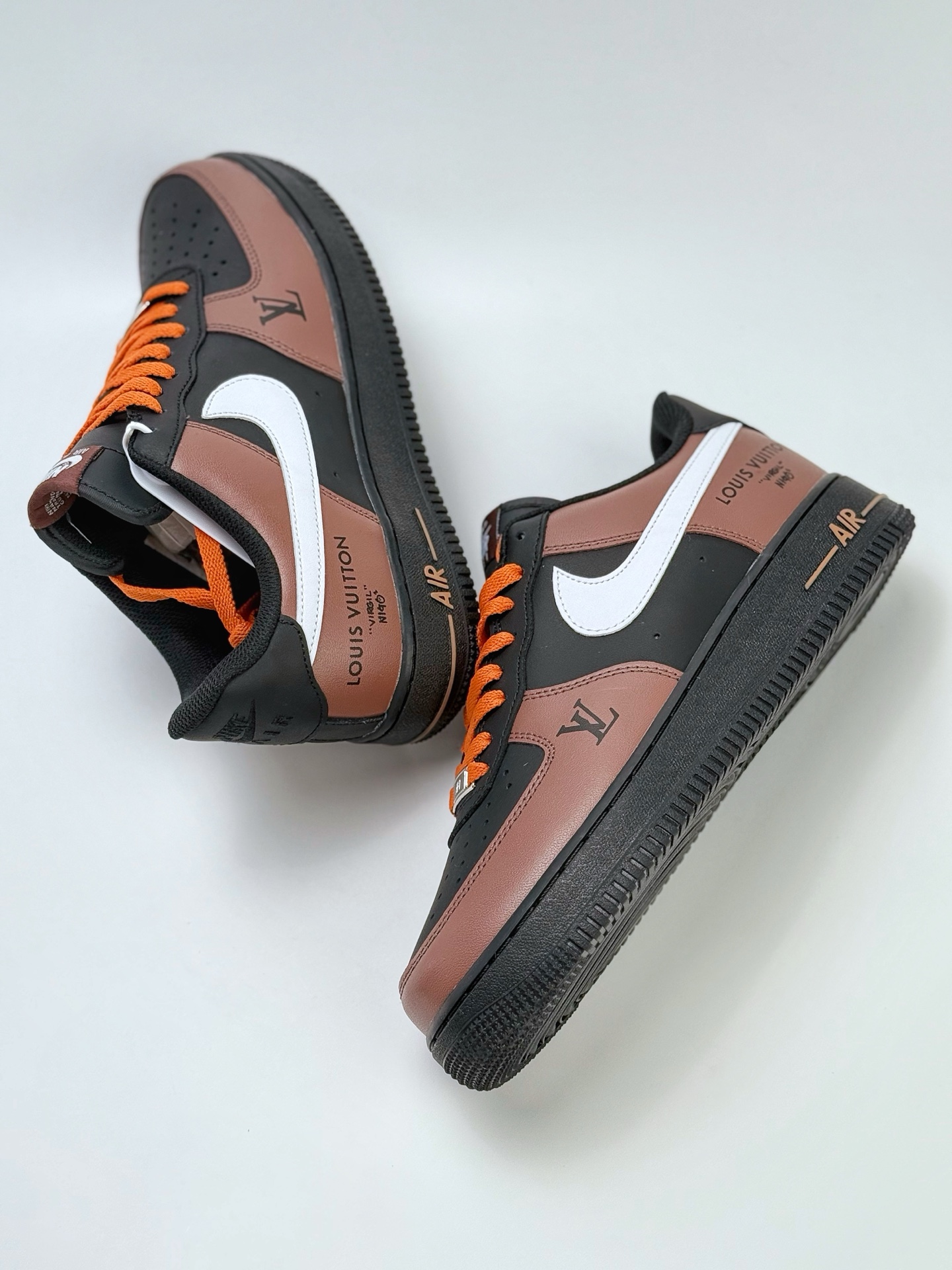 170 Nike Air Force 1 Low 07 x Louis Vuitton 黑棕白 808788-624
