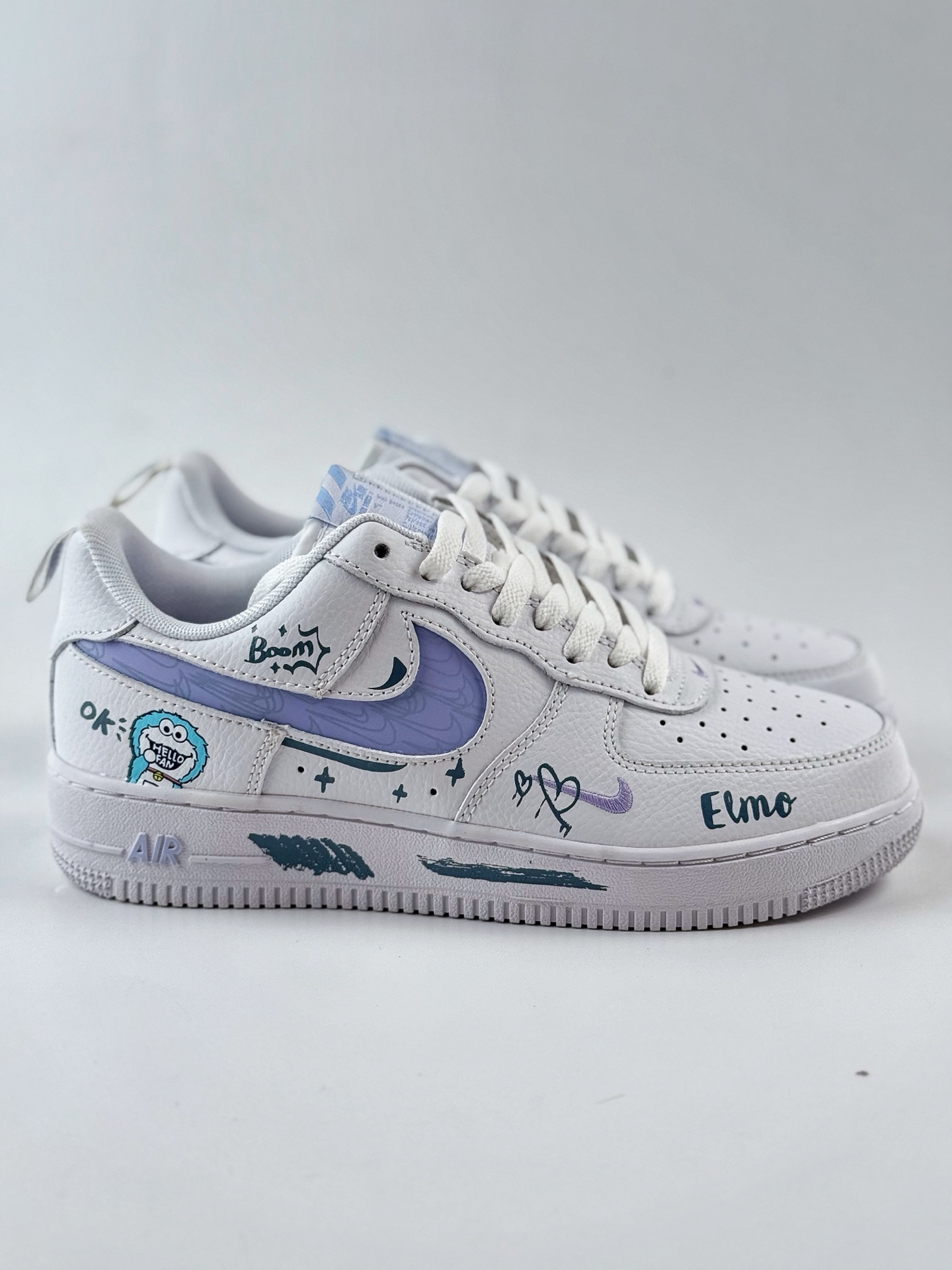 260 Nike Air Force 1 Low 07 白紫 叮当猫涂鸦 FB8971-080