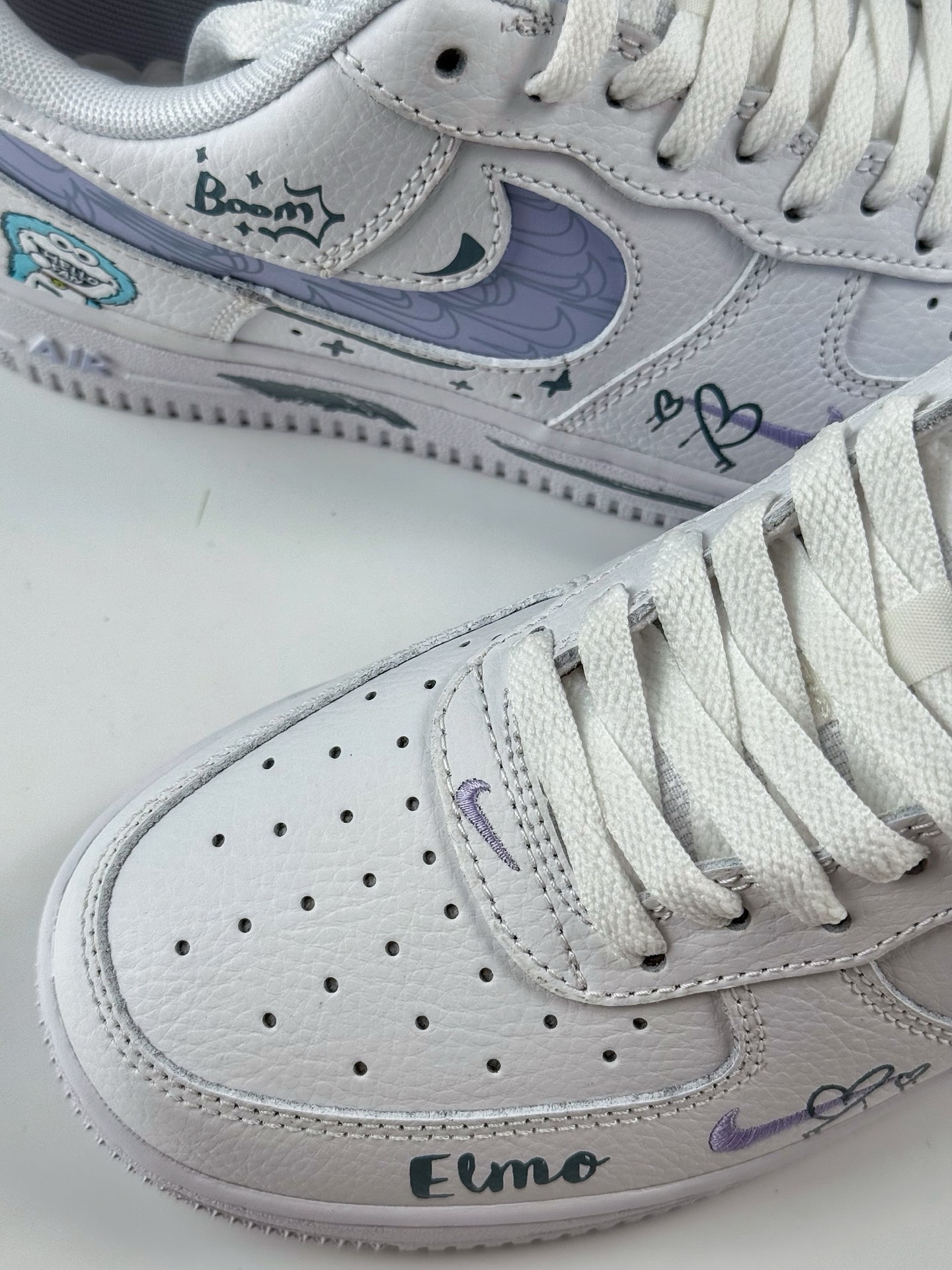260 Nike Air Force 1 Low 07 白紫 叮当猫涂鸦 FB8971-080